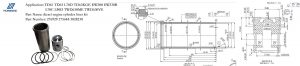 brand new heavy machinery aftermarket parts 276929 275648 3828238 diesel engine cylinder liner kit TD61 TD63 L70D TD63KGE EW200 EW230B L70C L90D TWD630ME TWD630VE off road bus marine industrial engine piston liner kit suitable for VOLVO