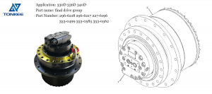 296-6218 296-6217 227-6196 353-0499 353-0585 353-0562 final drive group with motor 330D 336D 340D