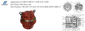 Construction machinery accessories 128-1827 191-2619 191-2515 KYB MAG-85VP-1800-12 final drive GP E110B E120B 311 312B 312C 312D