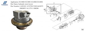 Construction machinery accessories 14593321 14727995 VOE14632579 HM280V-161275-1 HM280 hydraulic travel motor EC380D EC380E EC480D EC480E