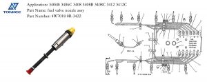 Construction machinery accessories 4W7018 0R-3422 fuel valve nozzle assy 3406B 3406C 3408 3408B 3408C 3412 3412C