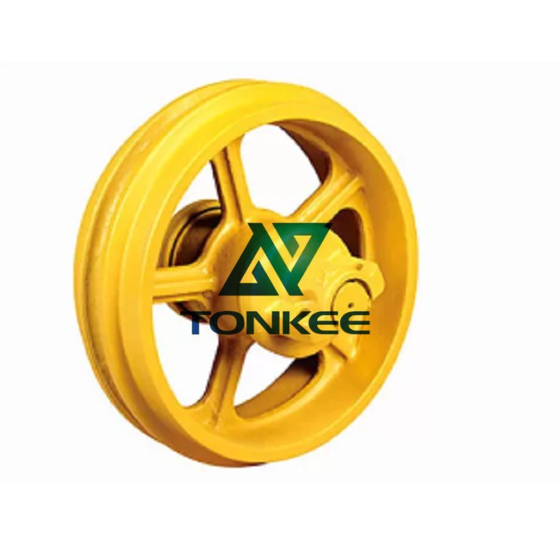 China Yellow 50Mn Alloy Steel D4 Bulldozer Front Idler Assembly | Tonkee®