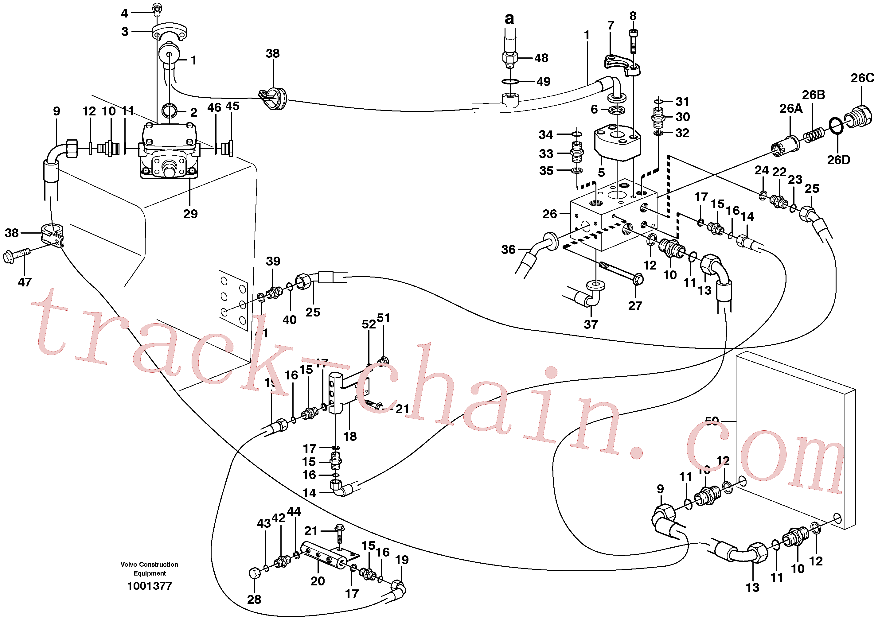 VOE990737 for Volvo Hydraulic system, return lines(1001377 assembly)