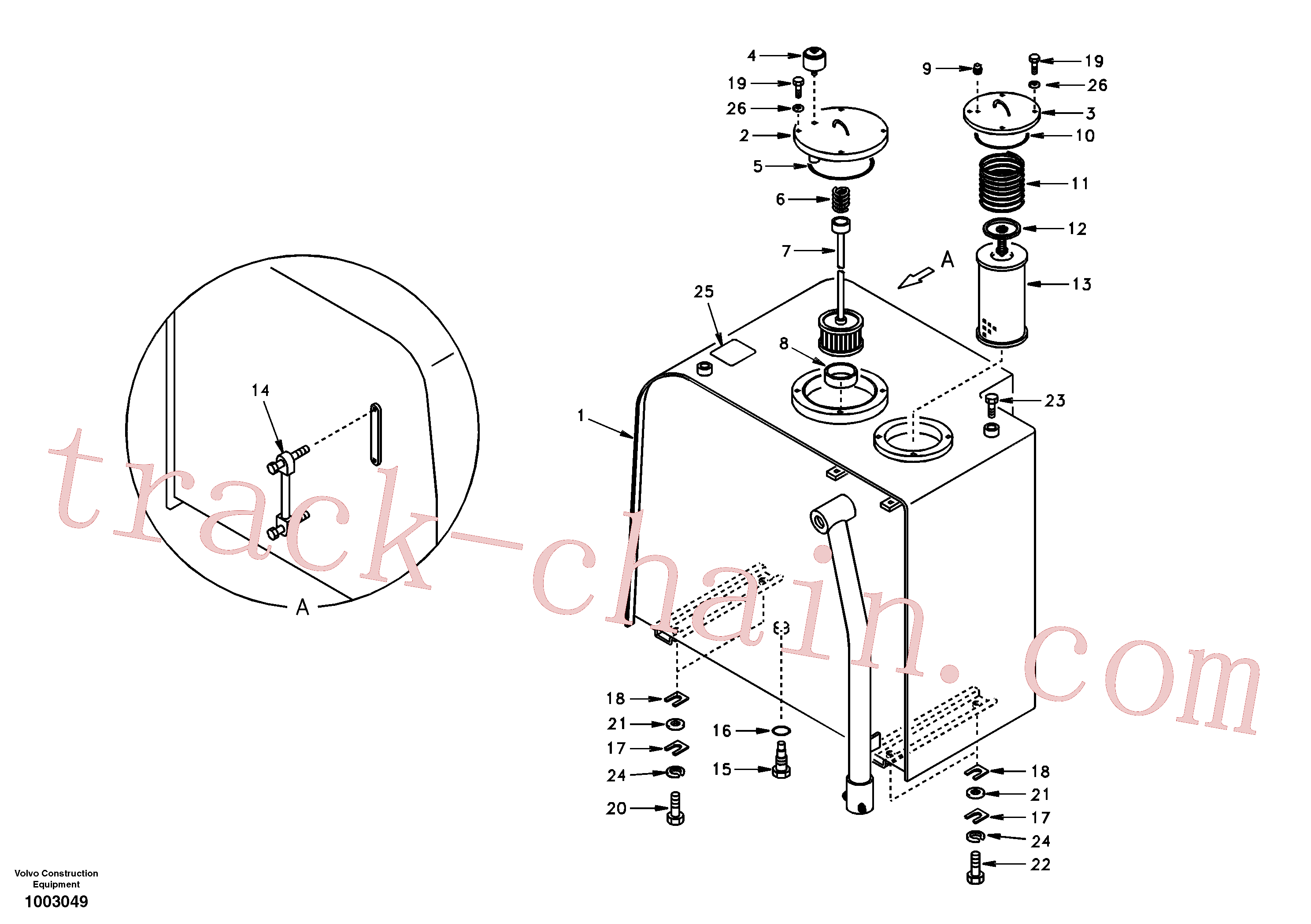 SA9014-11004 for Volvo Hydraulic oil tank(1003049 assembly)