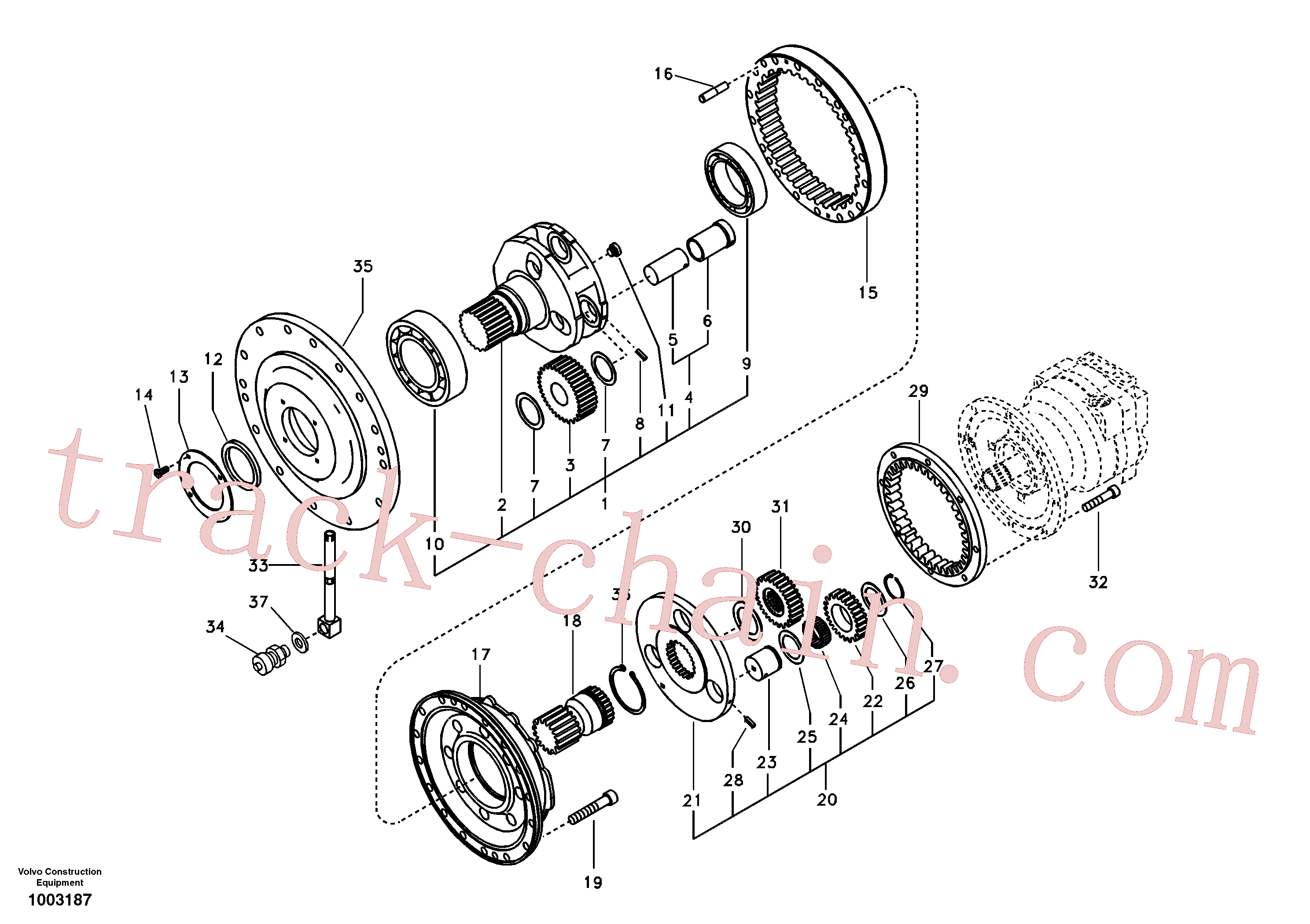 SA1036-00740 for Volvo Swing gearbox(1003187 assembly)