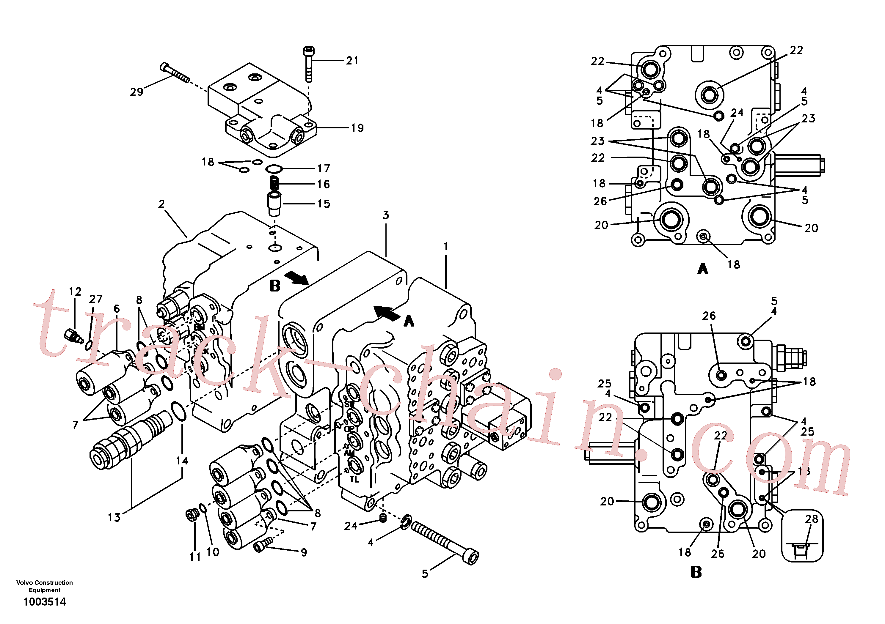 SA8230-00670 for Volvo Main control valve, relief valve and boom holding(1003514 assembly)