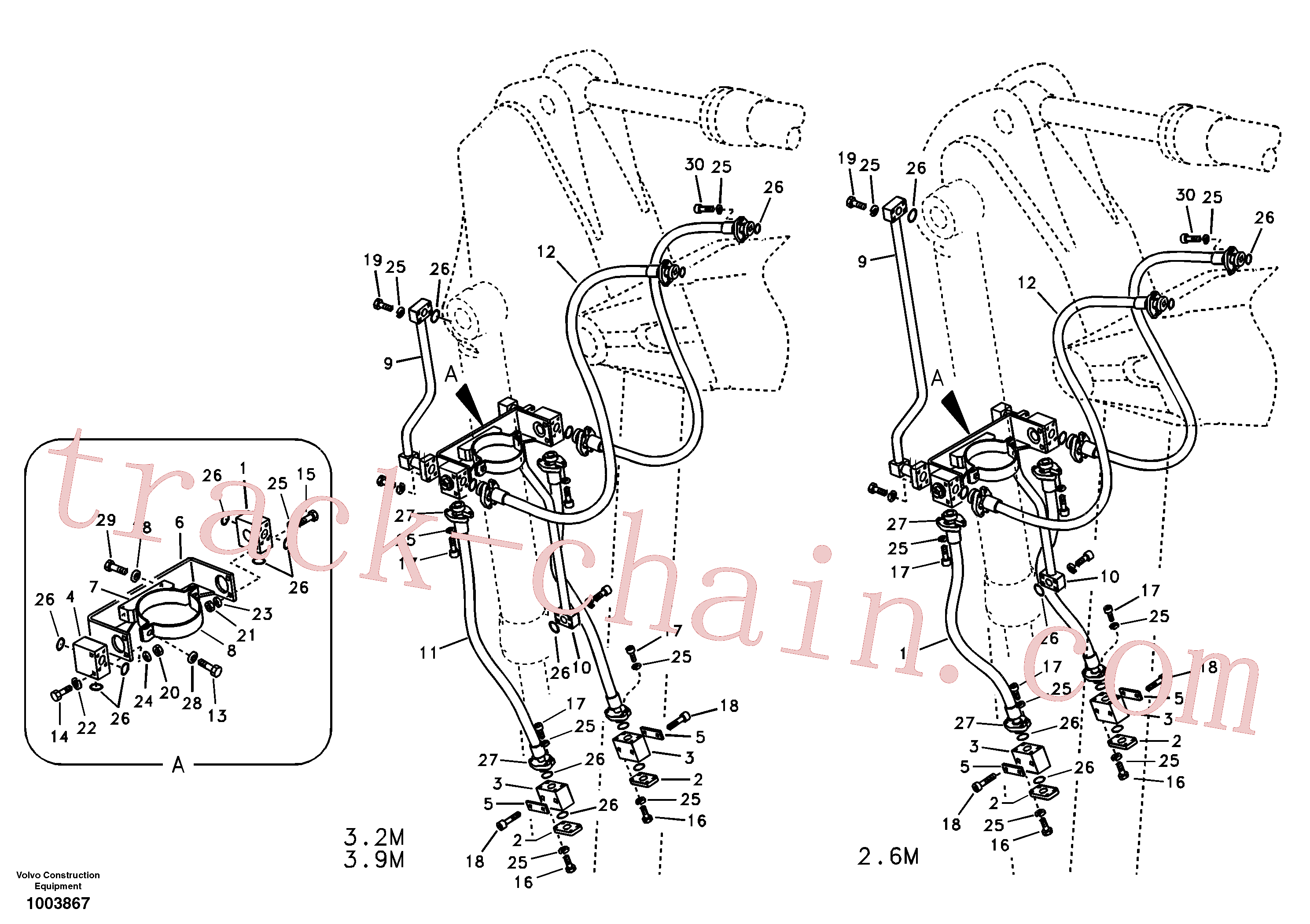 VOE14500458 for Volvo Working hydraulic, clamshell(1003867 assembly)