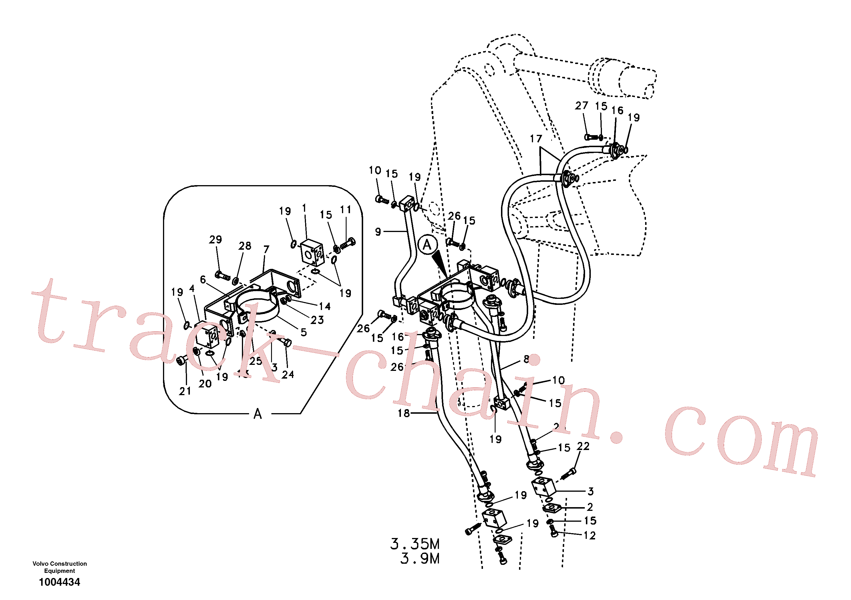 VOE14515461 for Volvo Working hydraulic, clamshell(1004434 assembly)