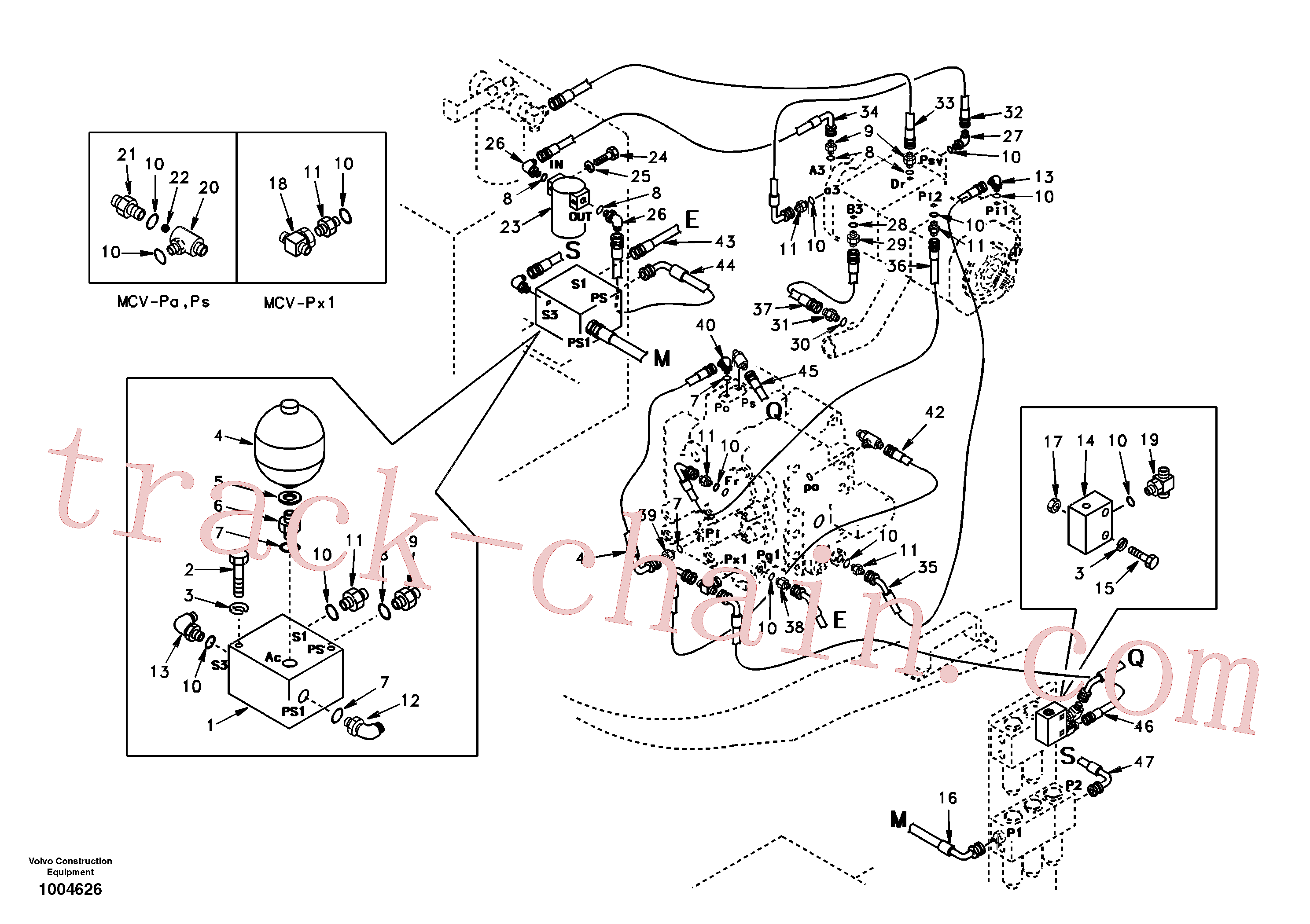 SA9453-02342 for Volvo Servo system, pump to control valve(1004626 assembly)