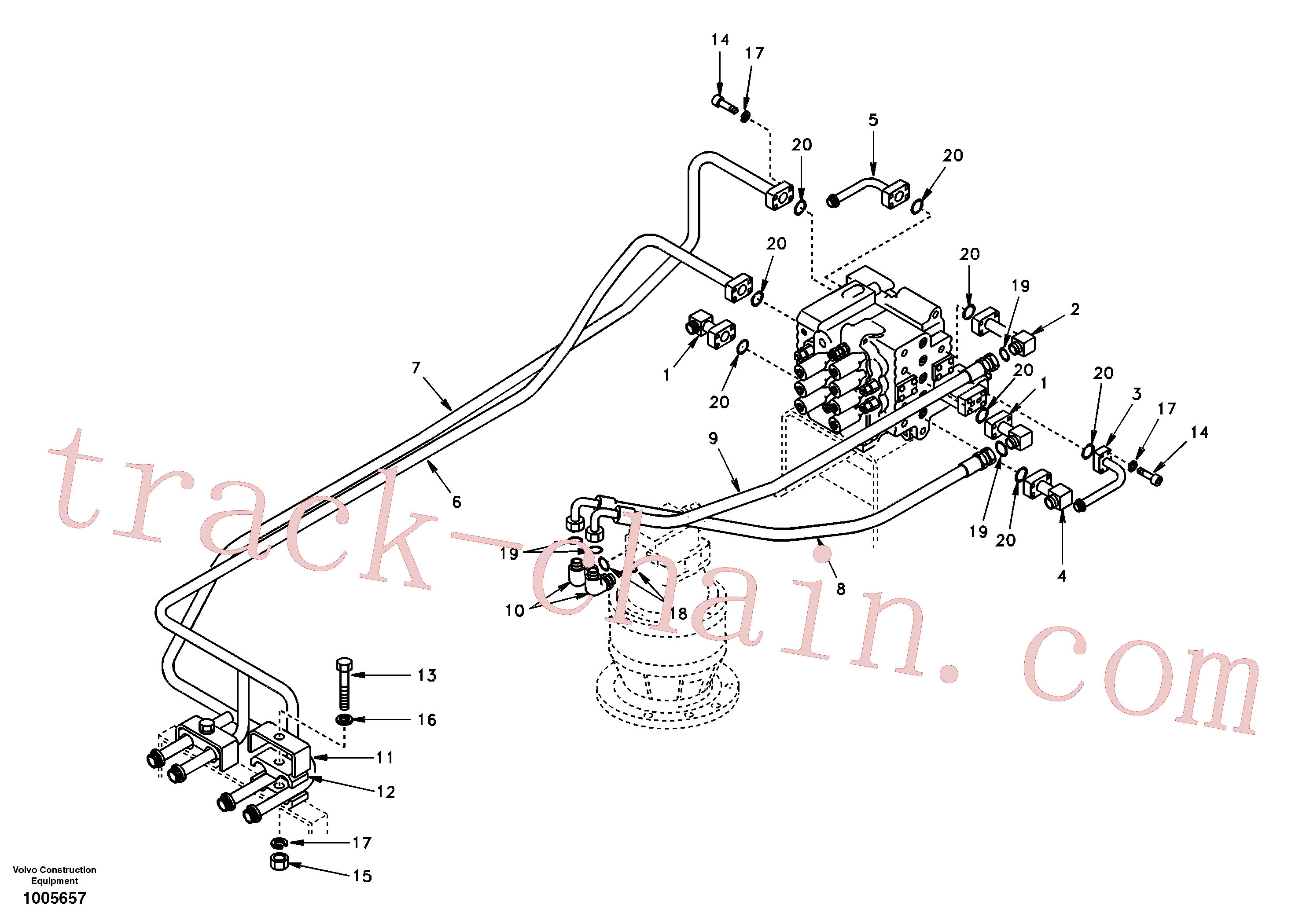 VOE14589753 Pipe for Volvo Excavator Parts