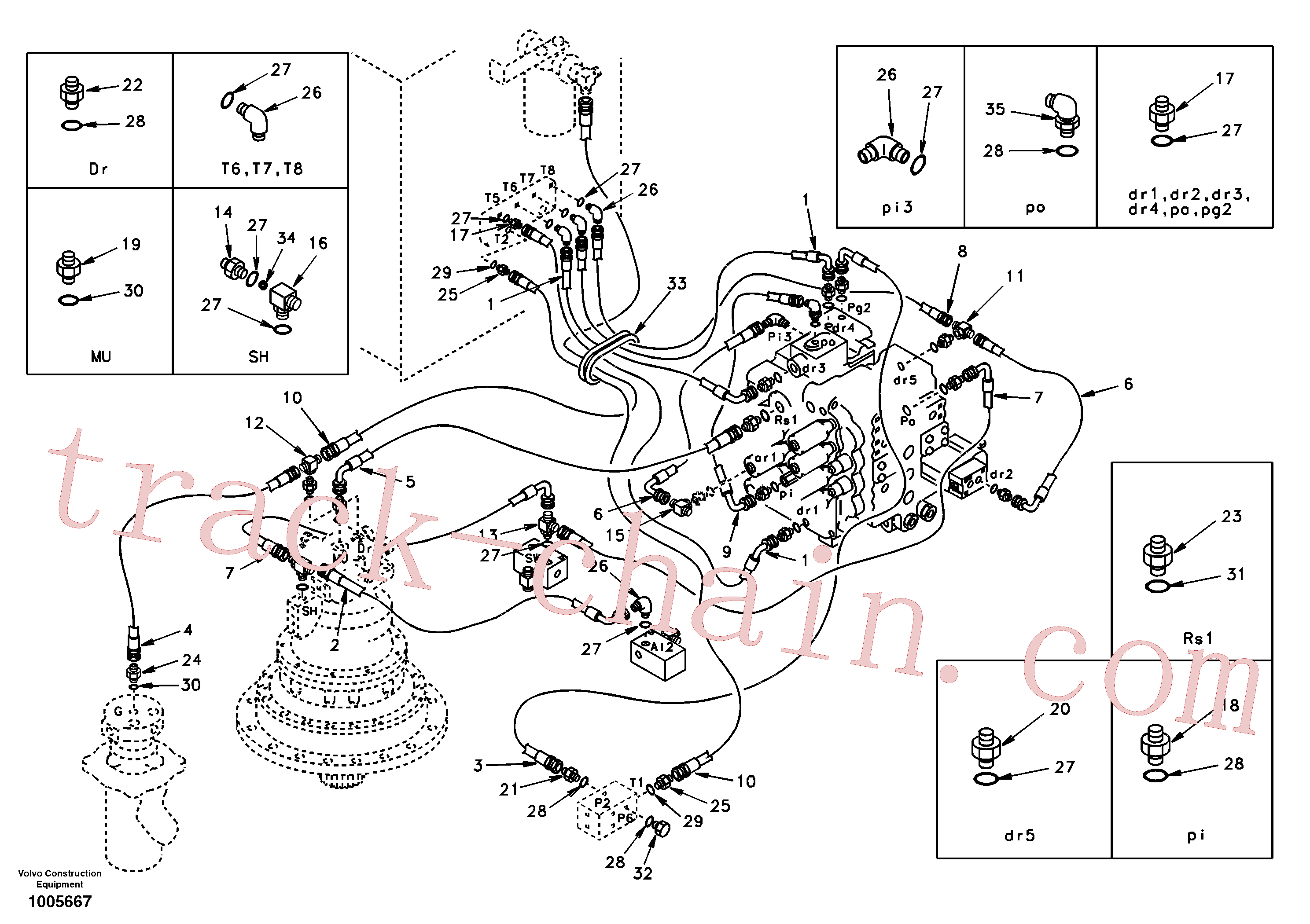 China Made SA9451-02315 Rockmaster/1SC parts for Volvo Excavator