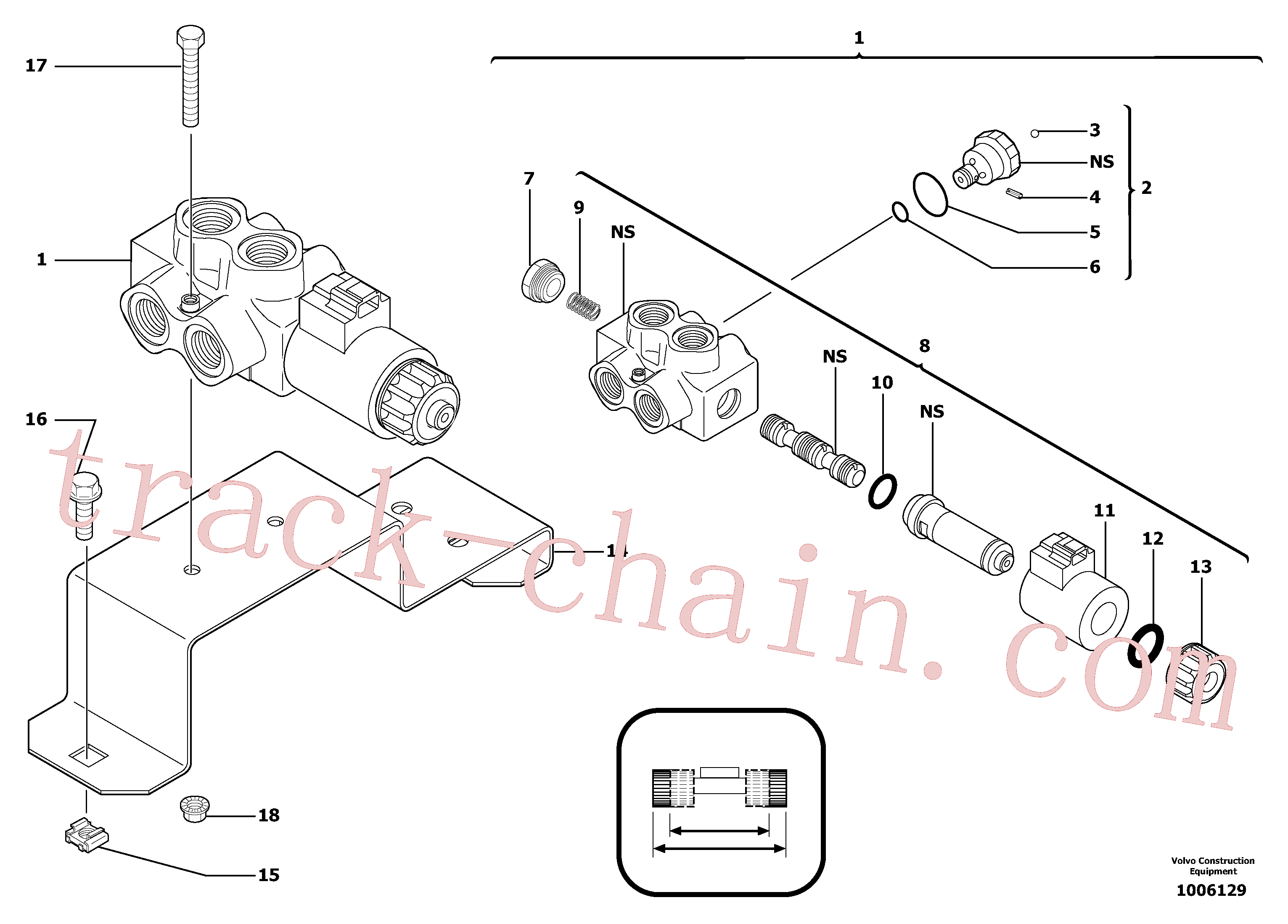 VOE965177 for Volvo Selector / variable track(1006129 assembly)