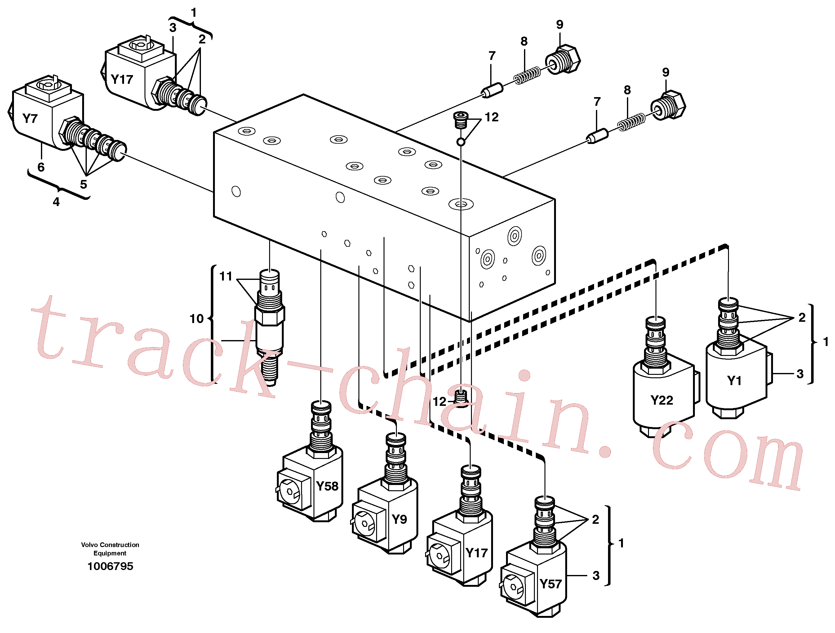 Volvo excavator part VOE11706025 Valve for sale