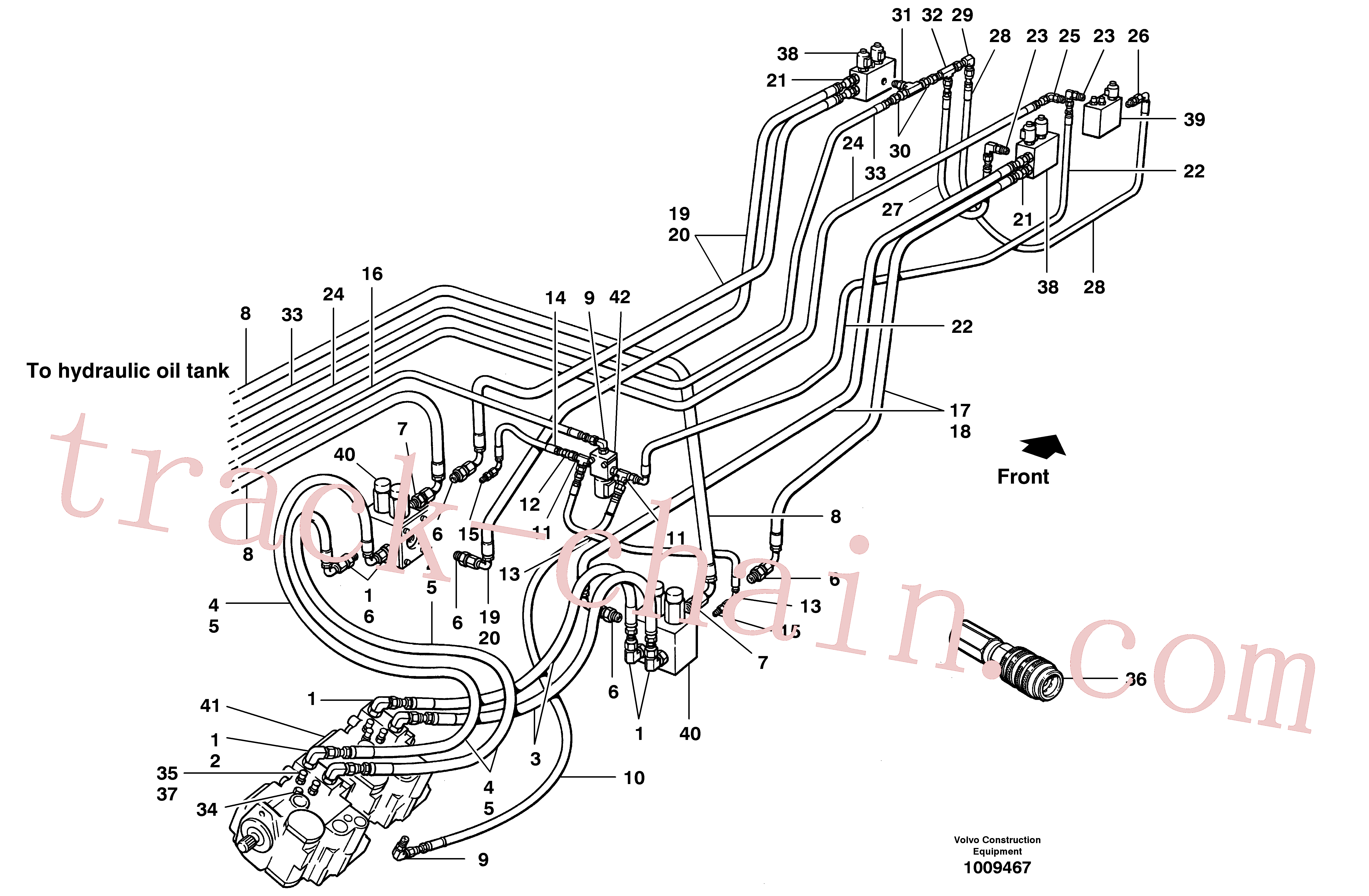 RM59921031 for Volvo Hydraulic circuit - free wheeling(1009467 assembly)