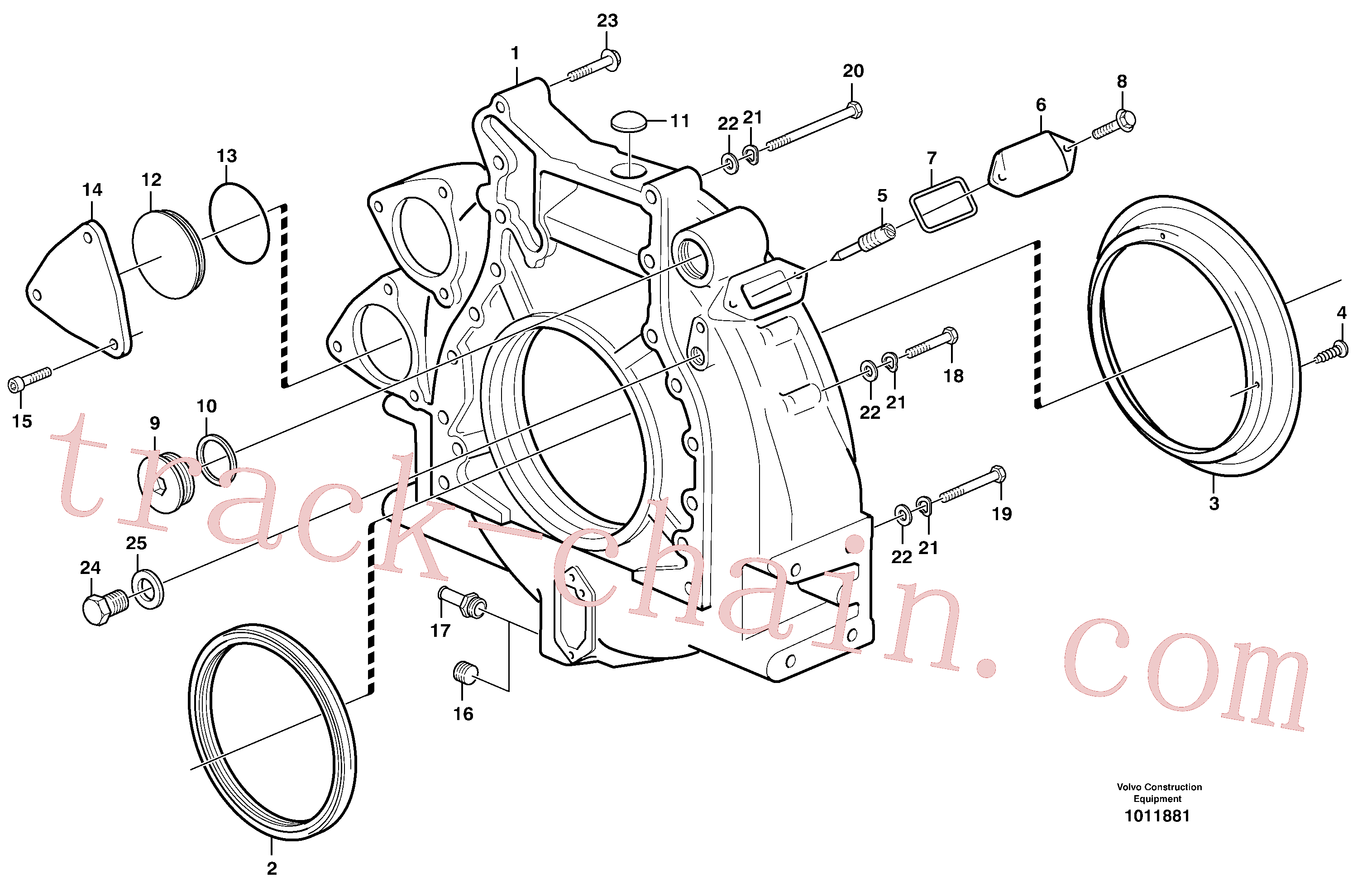 VOE968145 for Volvo Flywheel housing(1011881 assembly)