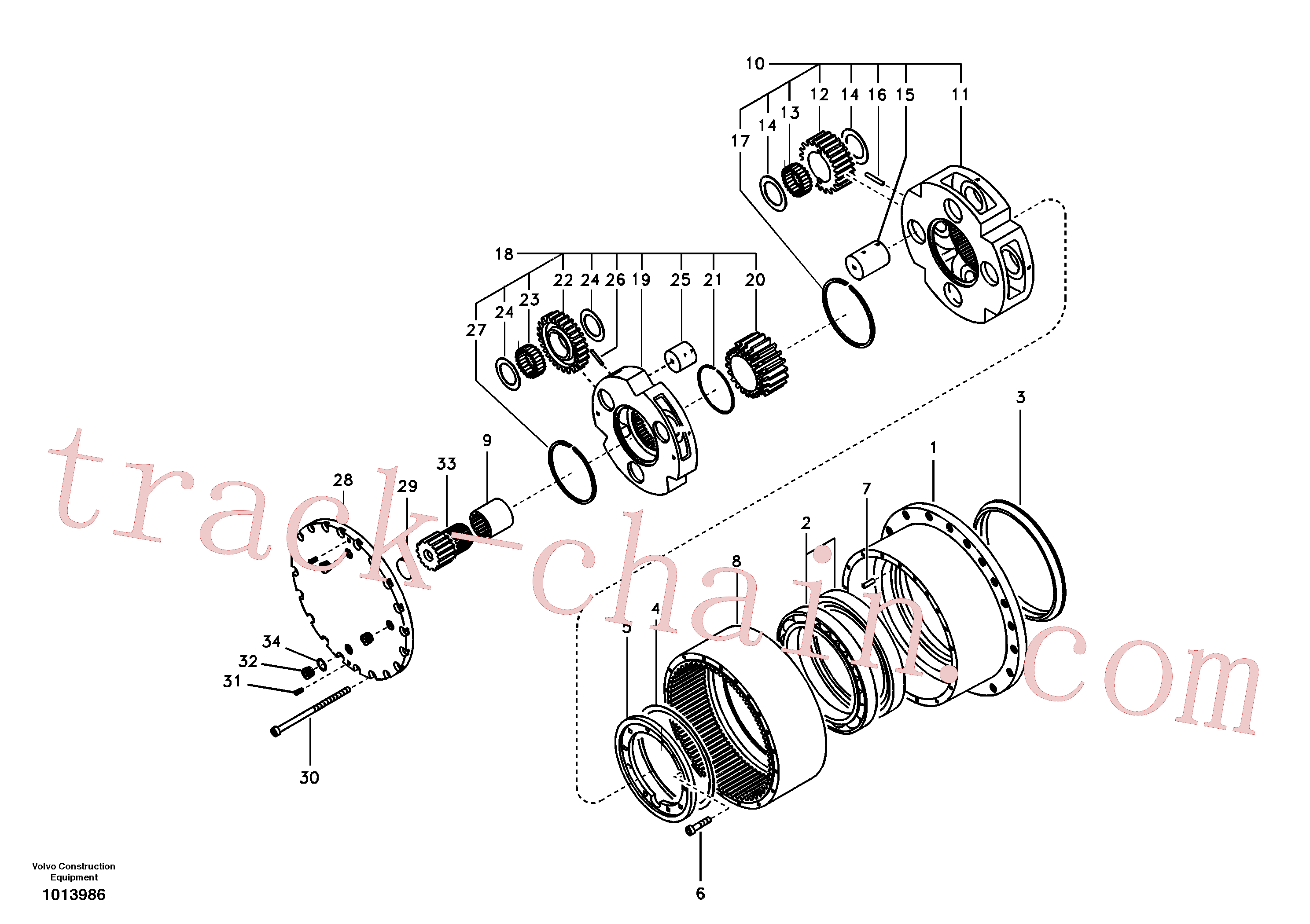 SA7117-30310 for Volvo Travel gearbox(1013986 assembly)