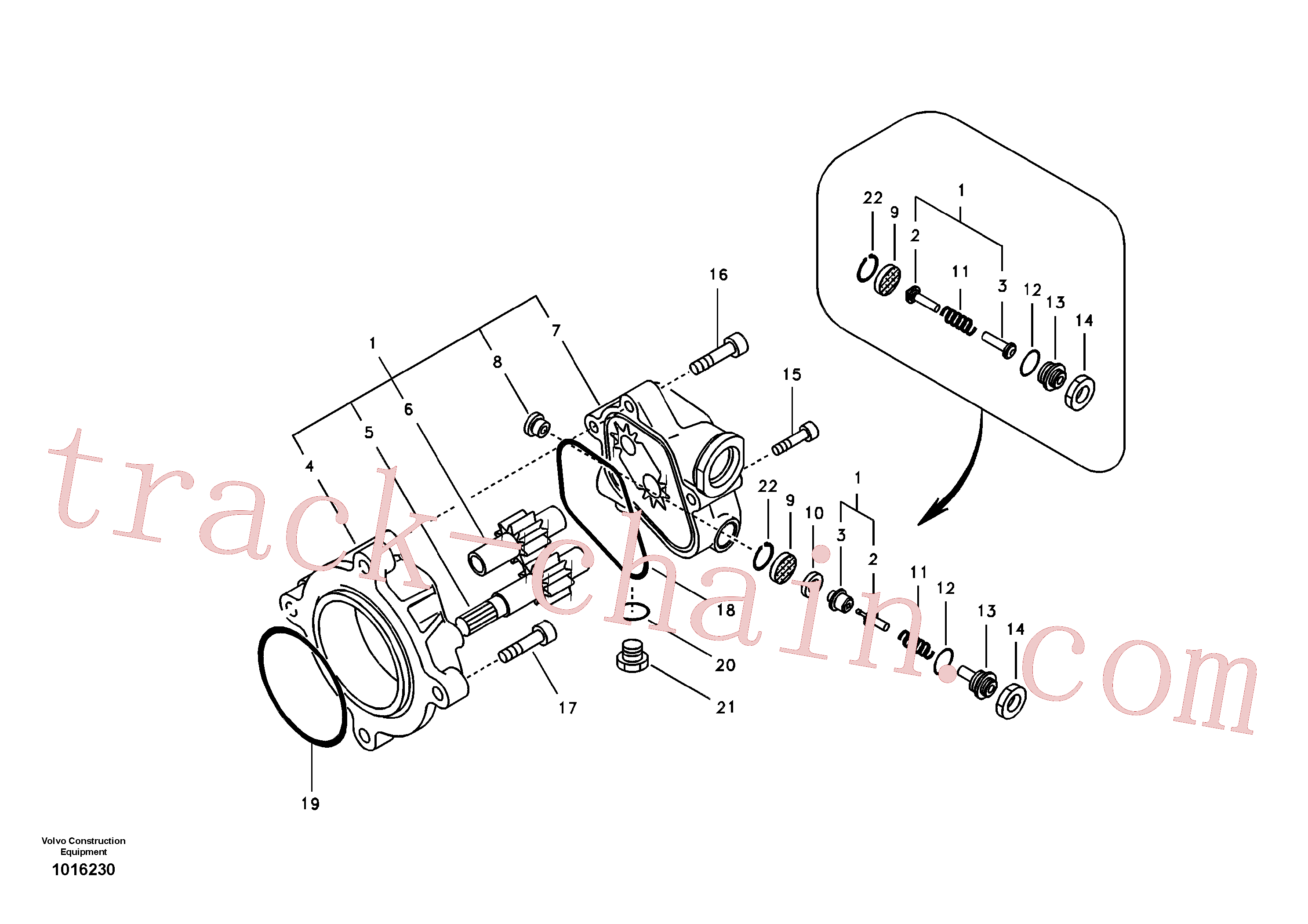 SA8230-08900 for Volvo Hydraulic gear pump(1016230 assembly)