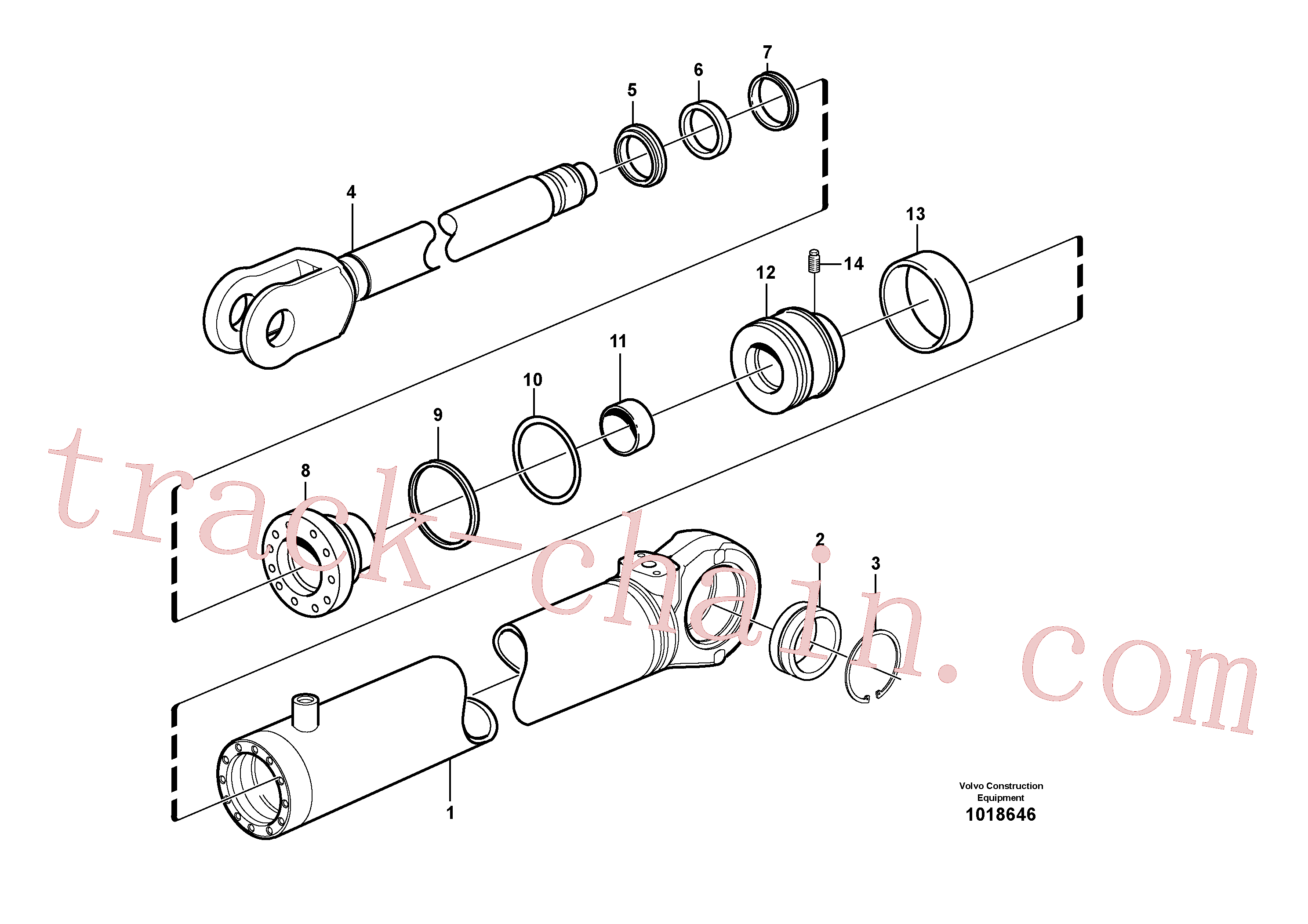 VOE465058 for Volvo Hydraulic cylinder(1018646 assembly)