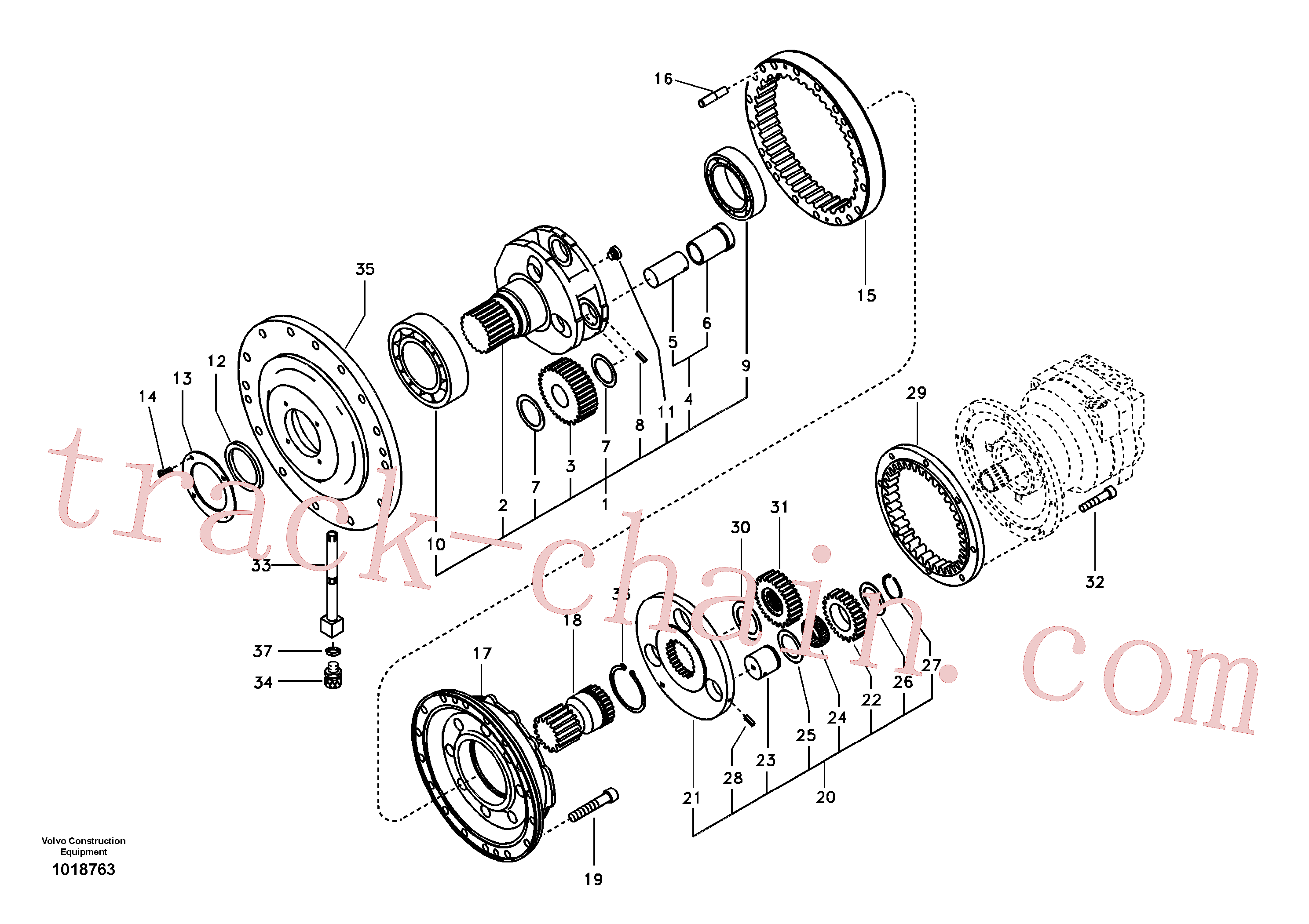 SA7118-34440 for Volvo Swing gearbox(1018763 assembly)