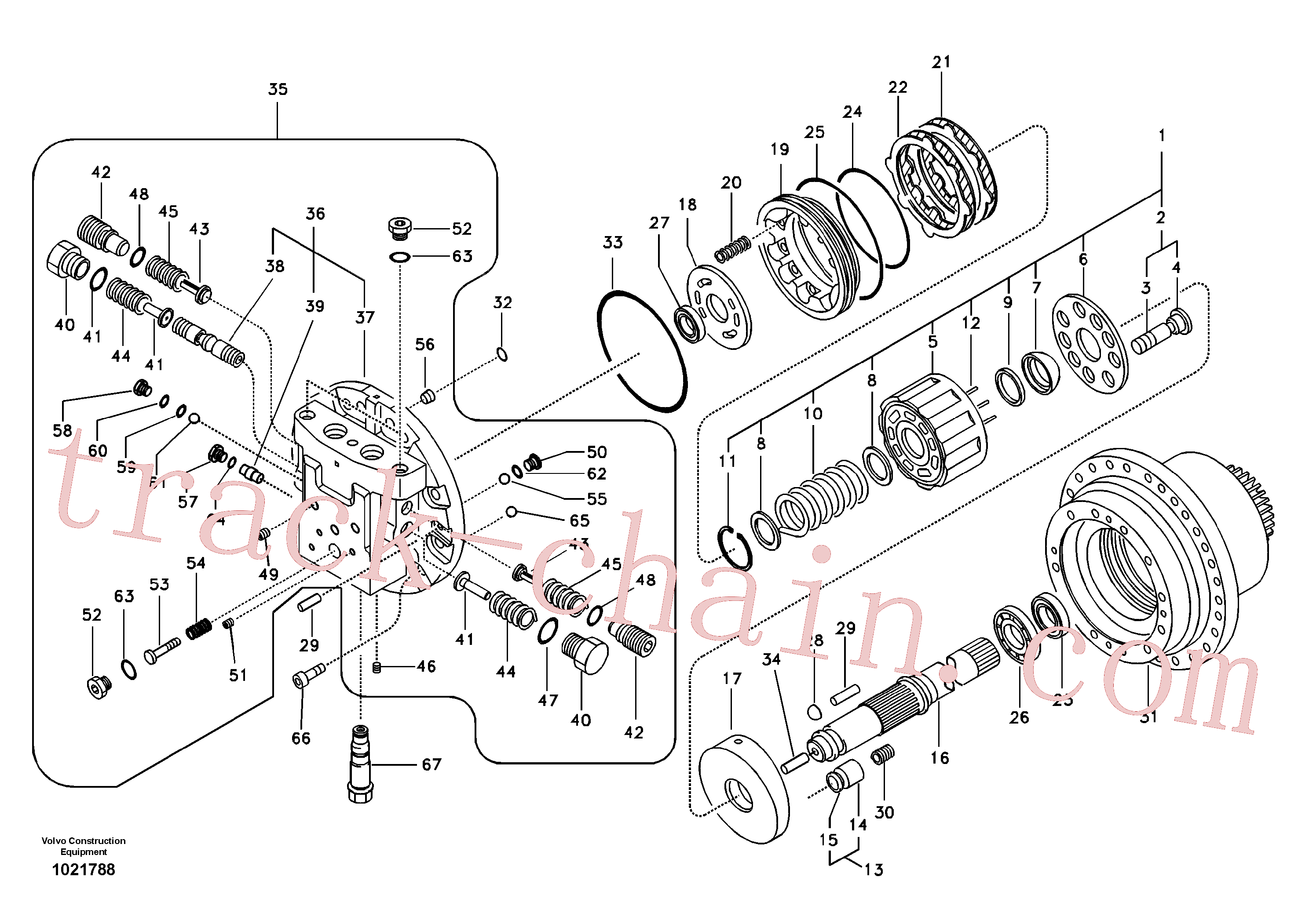 SA9676-38000 for Volvo Travel motor(1021788 assembly)