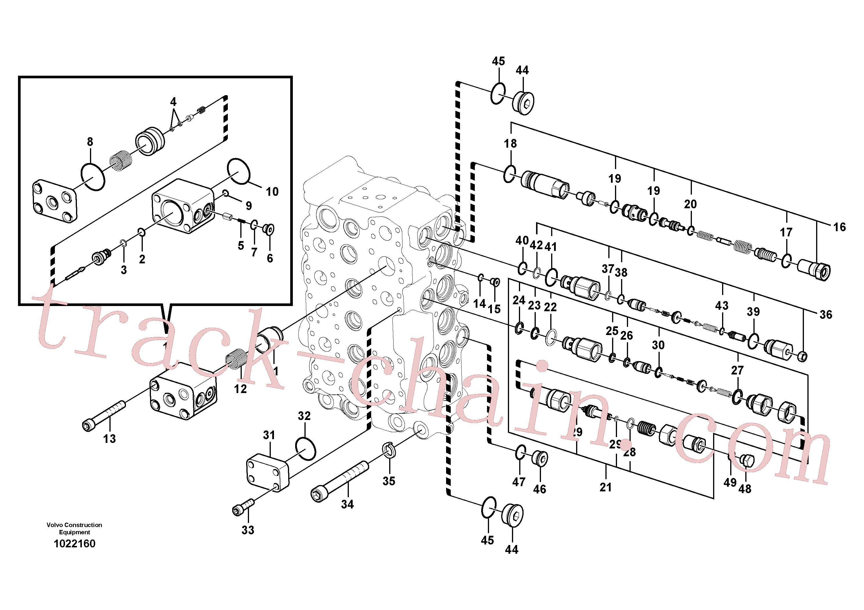 Volvo excavator part VOE14521480 Relief valve for sale