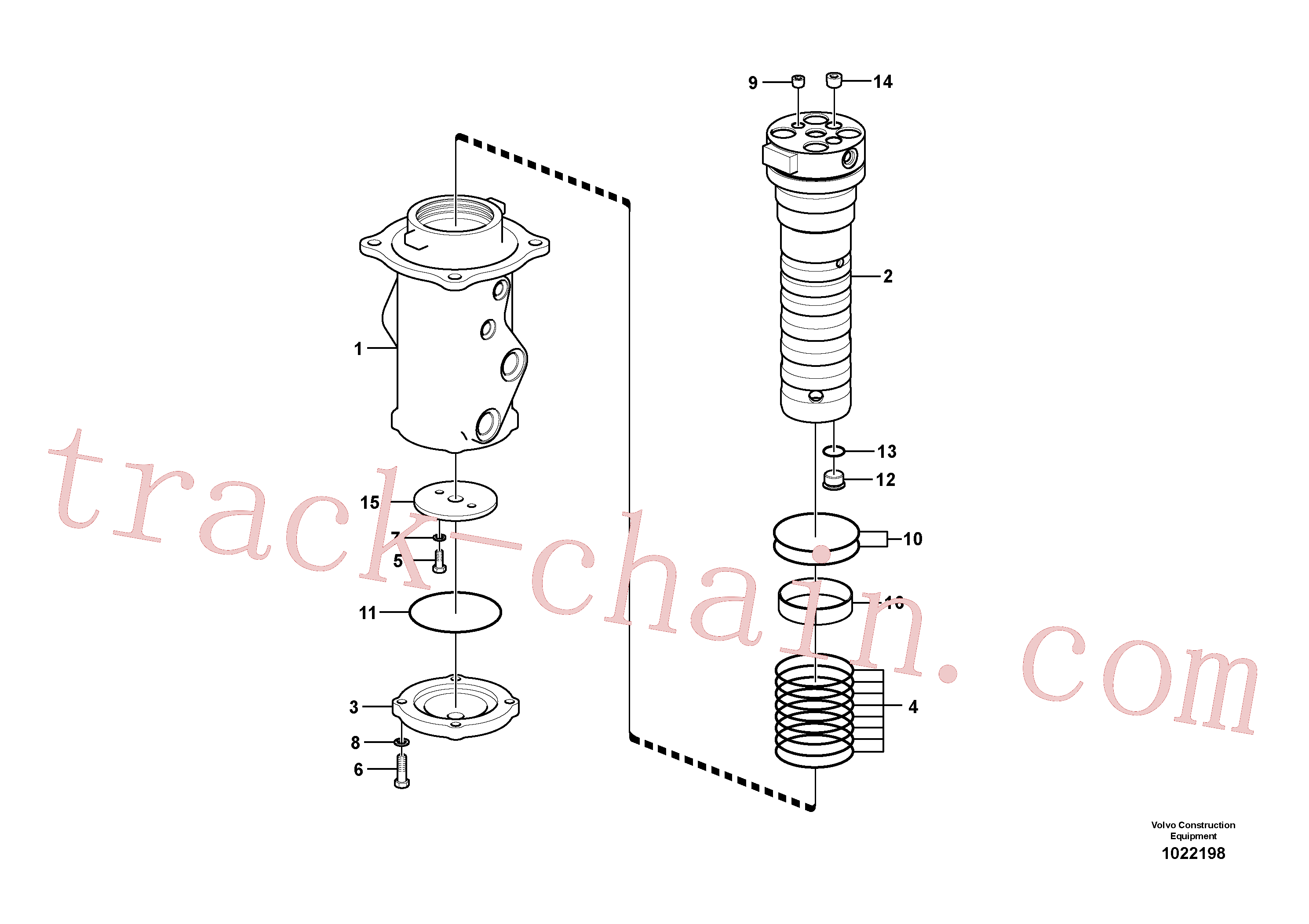 VOE14557145 for Volvo Turning joint(1022198 assembly)