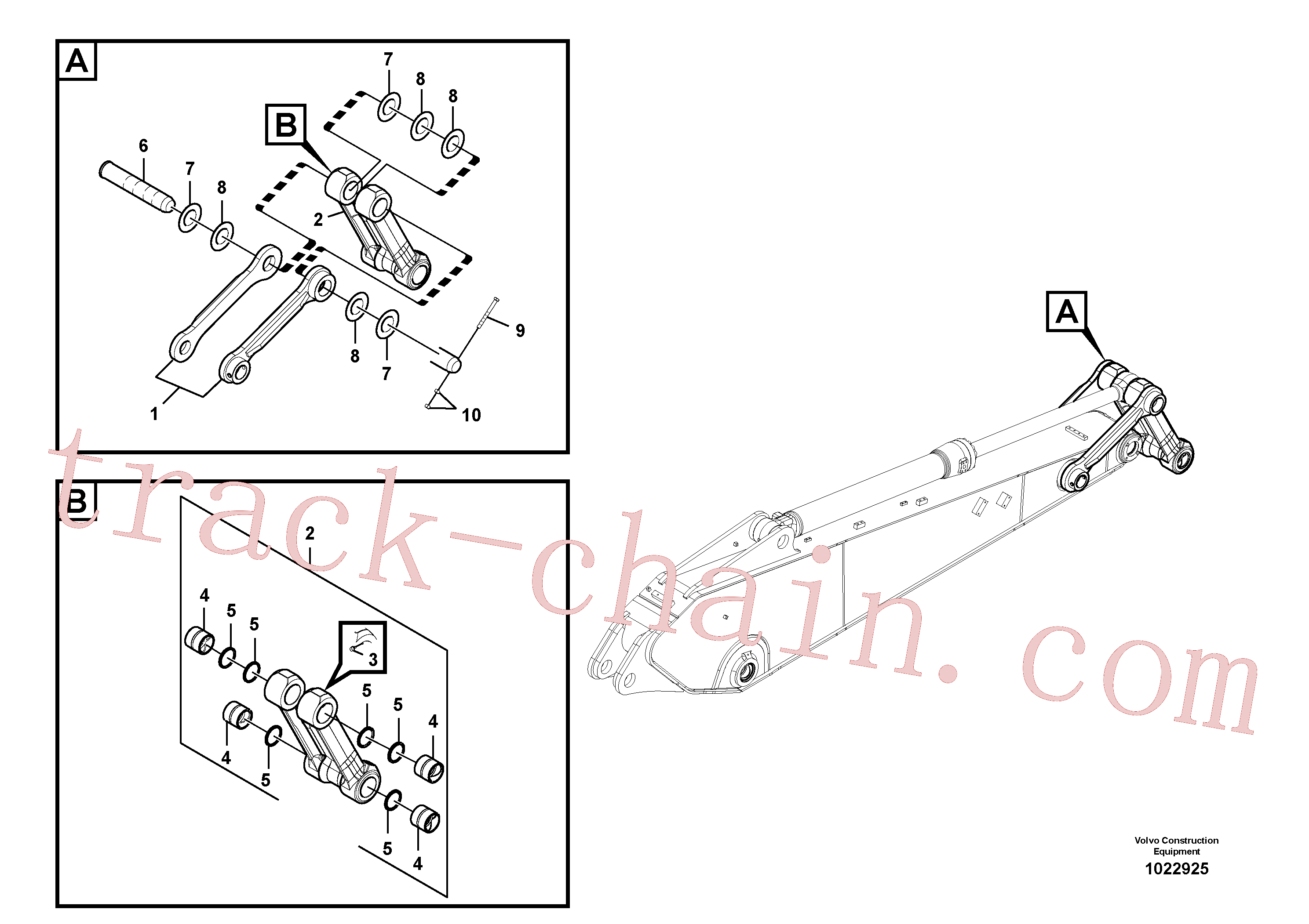 VOE14543216 for Volvo Links to connecting rod(1022925 assembly)