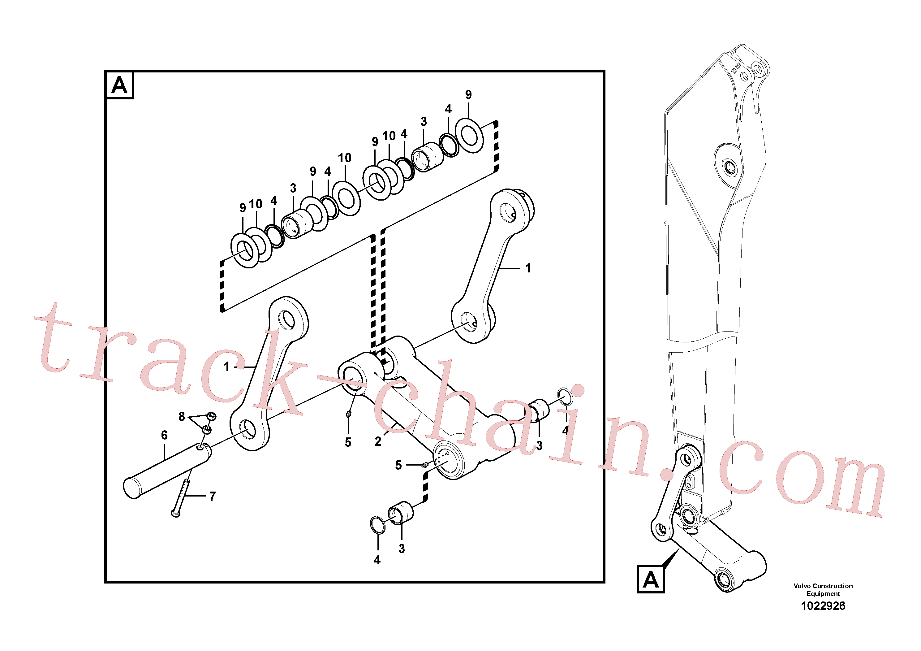 VOE14543216 for Volvo Links to connecting rod(1022926 assembly)