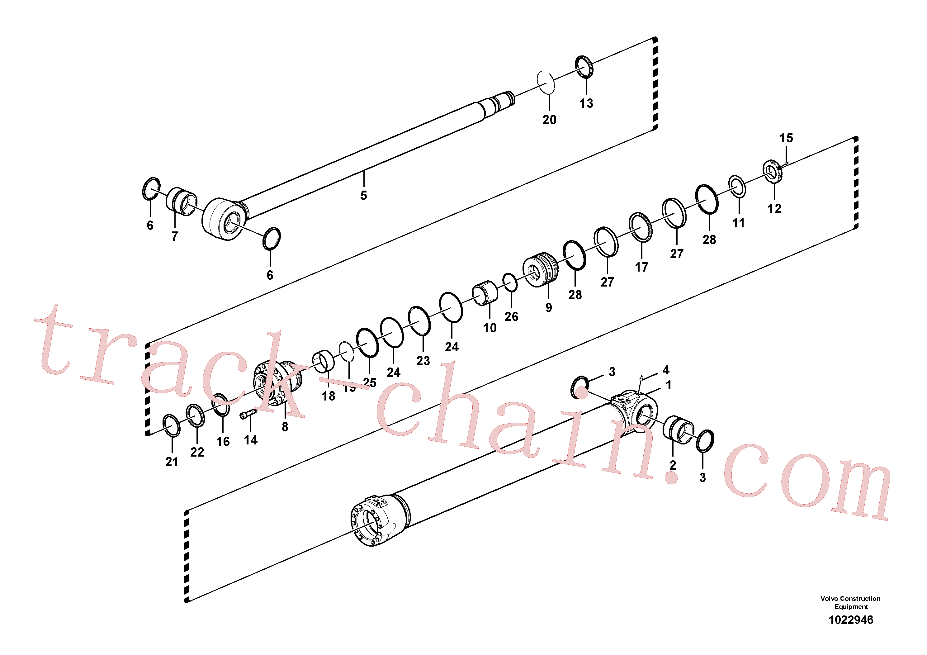 VOE14551629 for Volvo Boom cylinder(1022946 assembly)