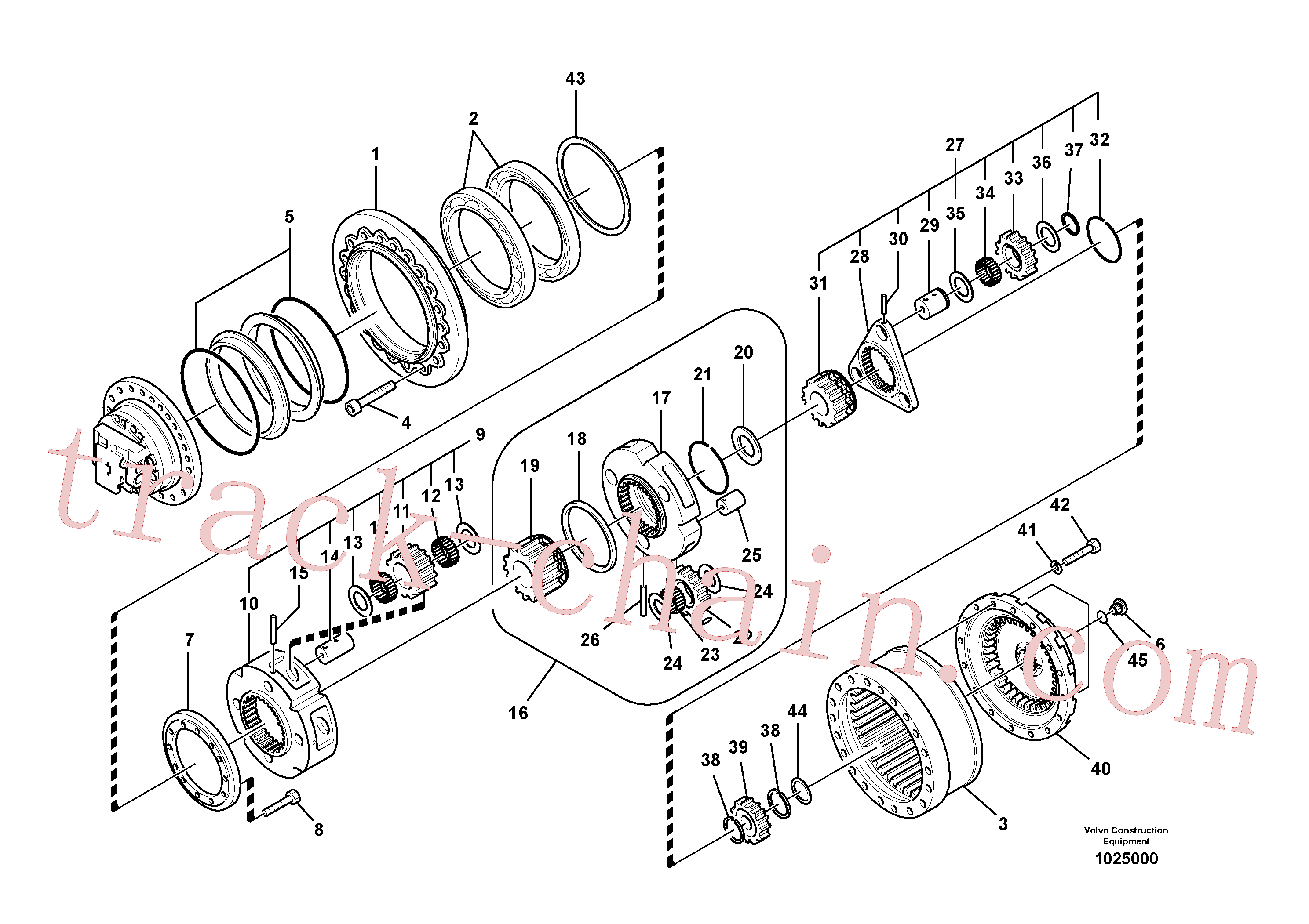 SA7117-34120 for Volvo Travel gearbox(1025000 assembly)