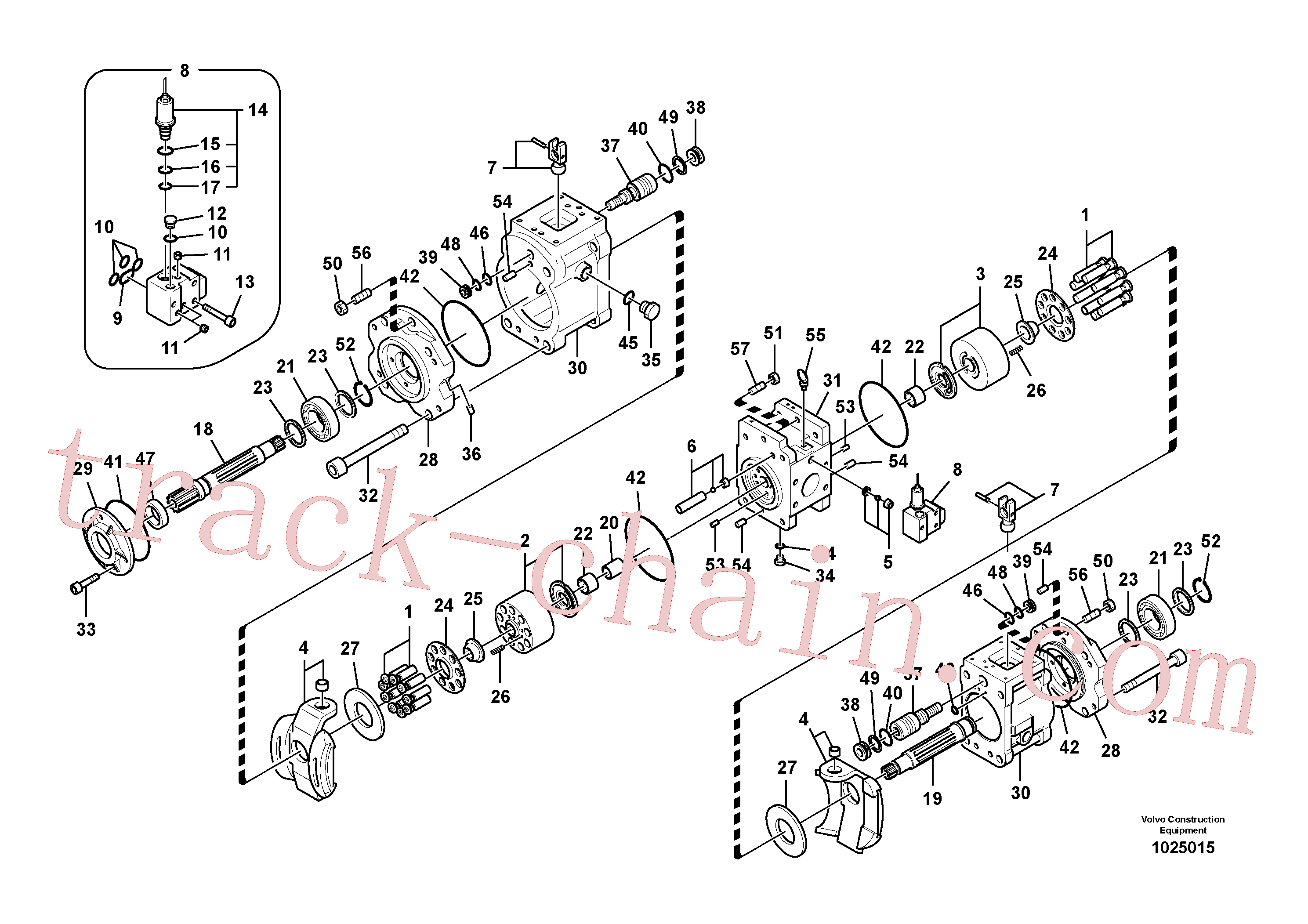 VOE14535450 for Volvo Hydraulic pump(1025015 assembly)