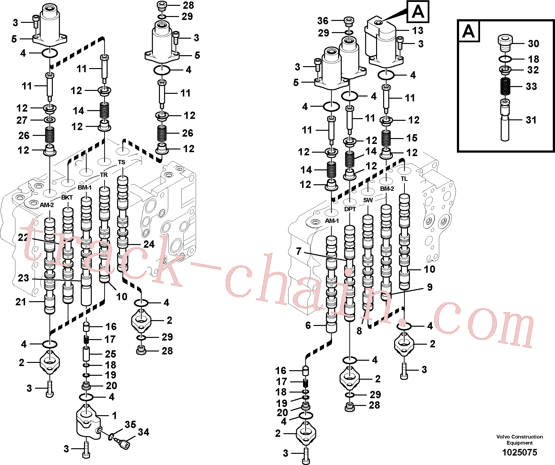 China Made VOE14513149 Spool parts for Volvo Excavator