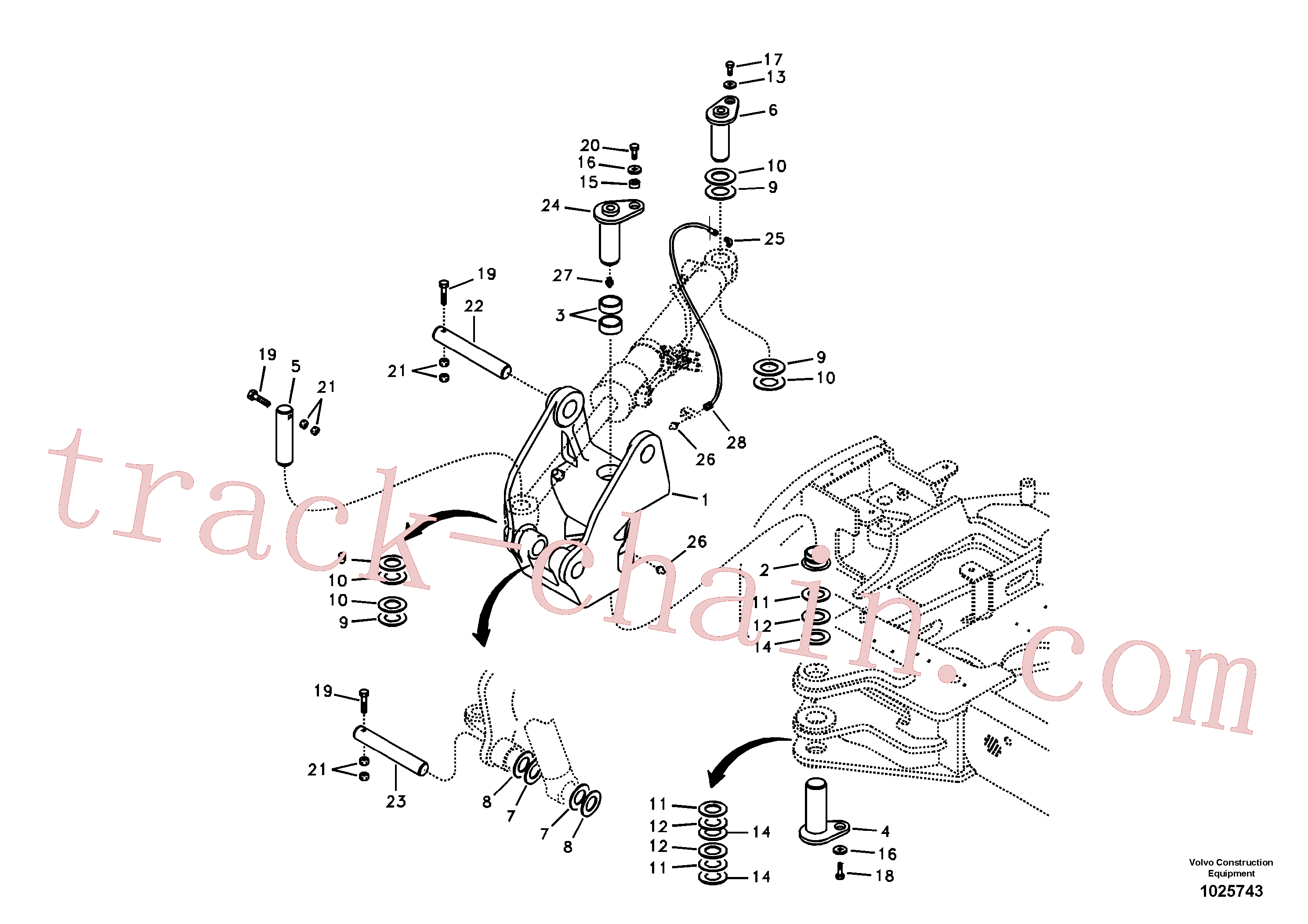 VOE14520867 for Volvo Boom swing system(1025743 assembly)