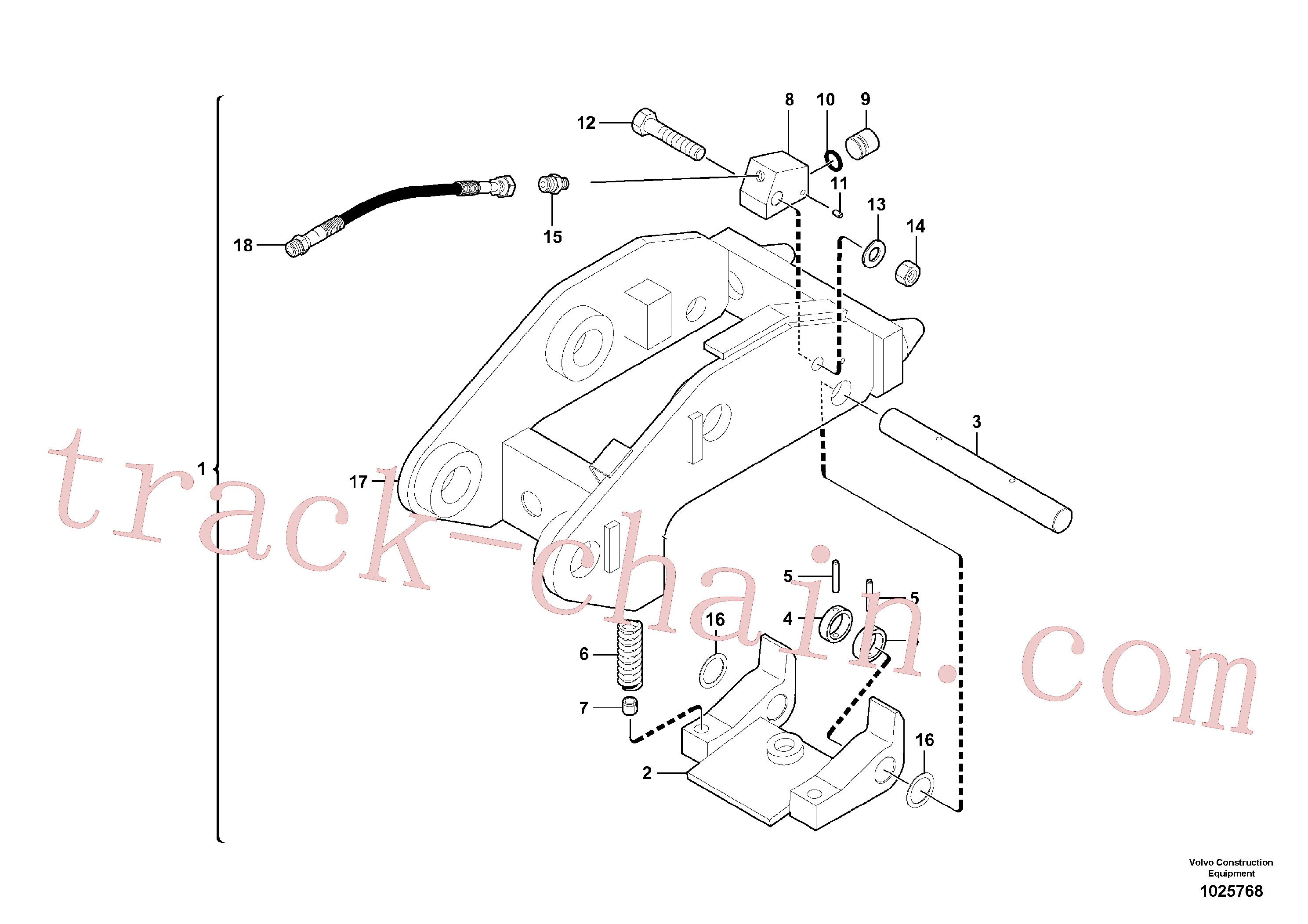 PJ4570034 for Volvo Attachment bracket, quickfit(1025768 assembly)