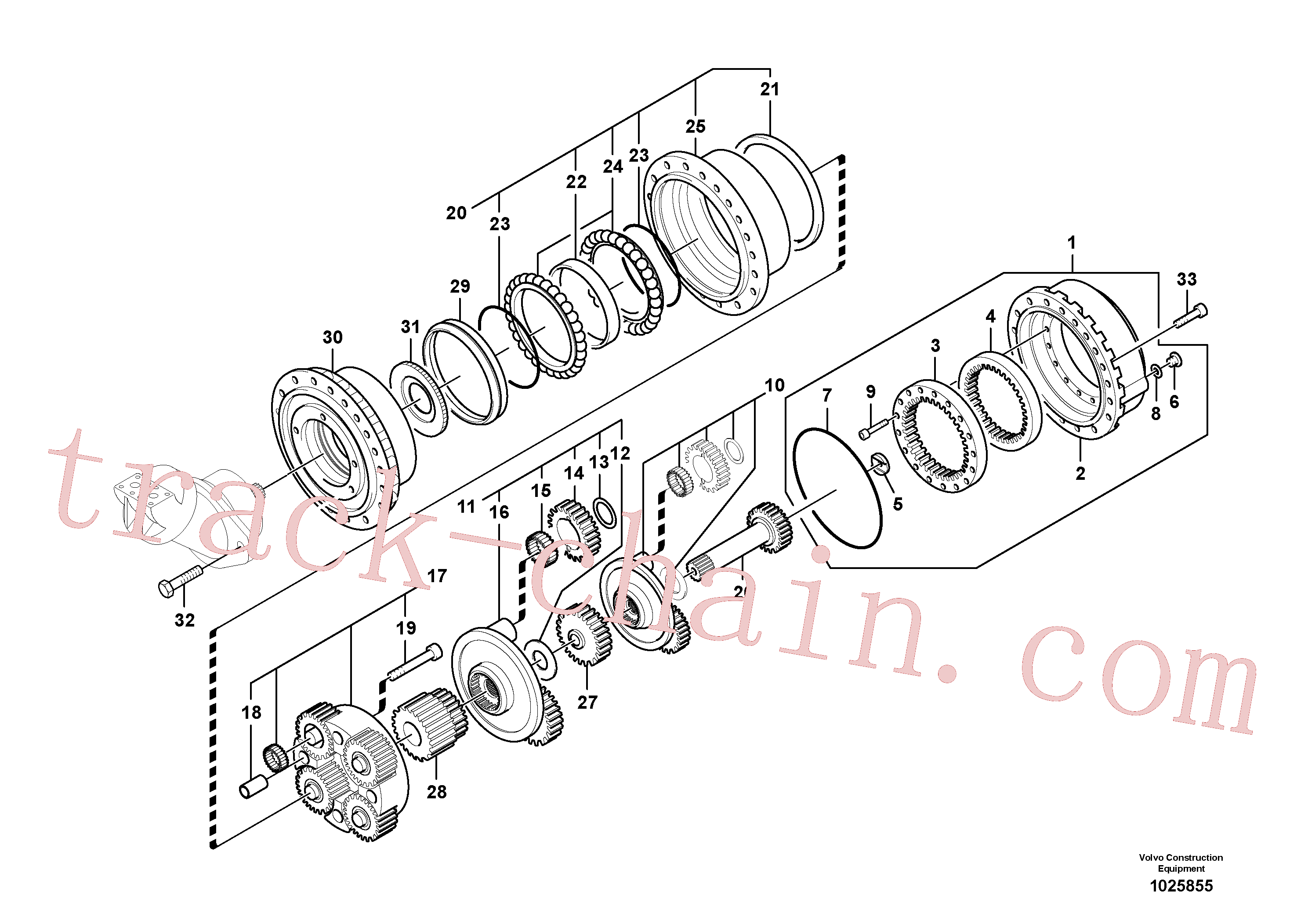 VOE14608960 for Volvo Travel gearbox(1025855 assembly)