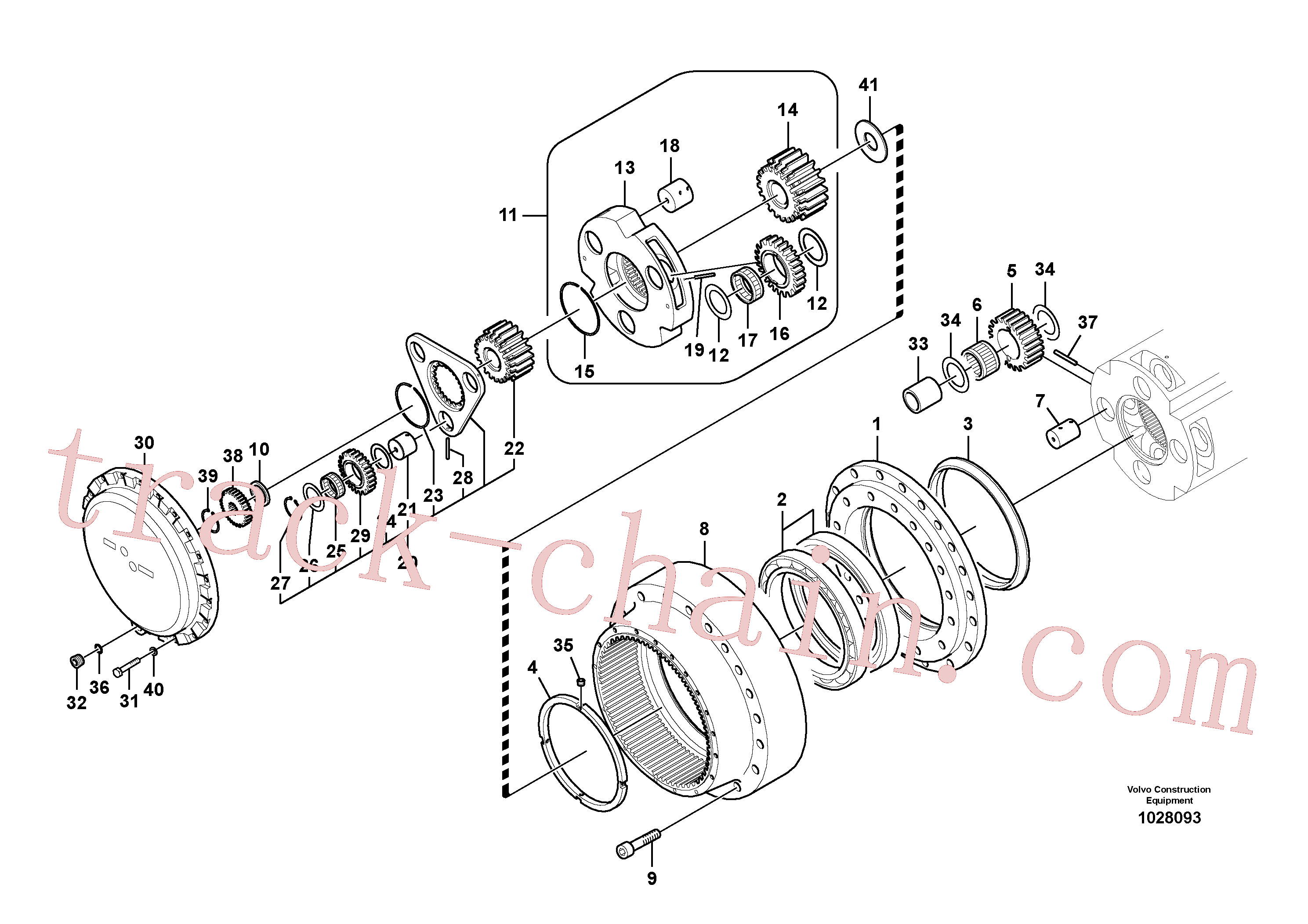 VOE14551152 for Volvo Travel gearbox(1028093 assembly)