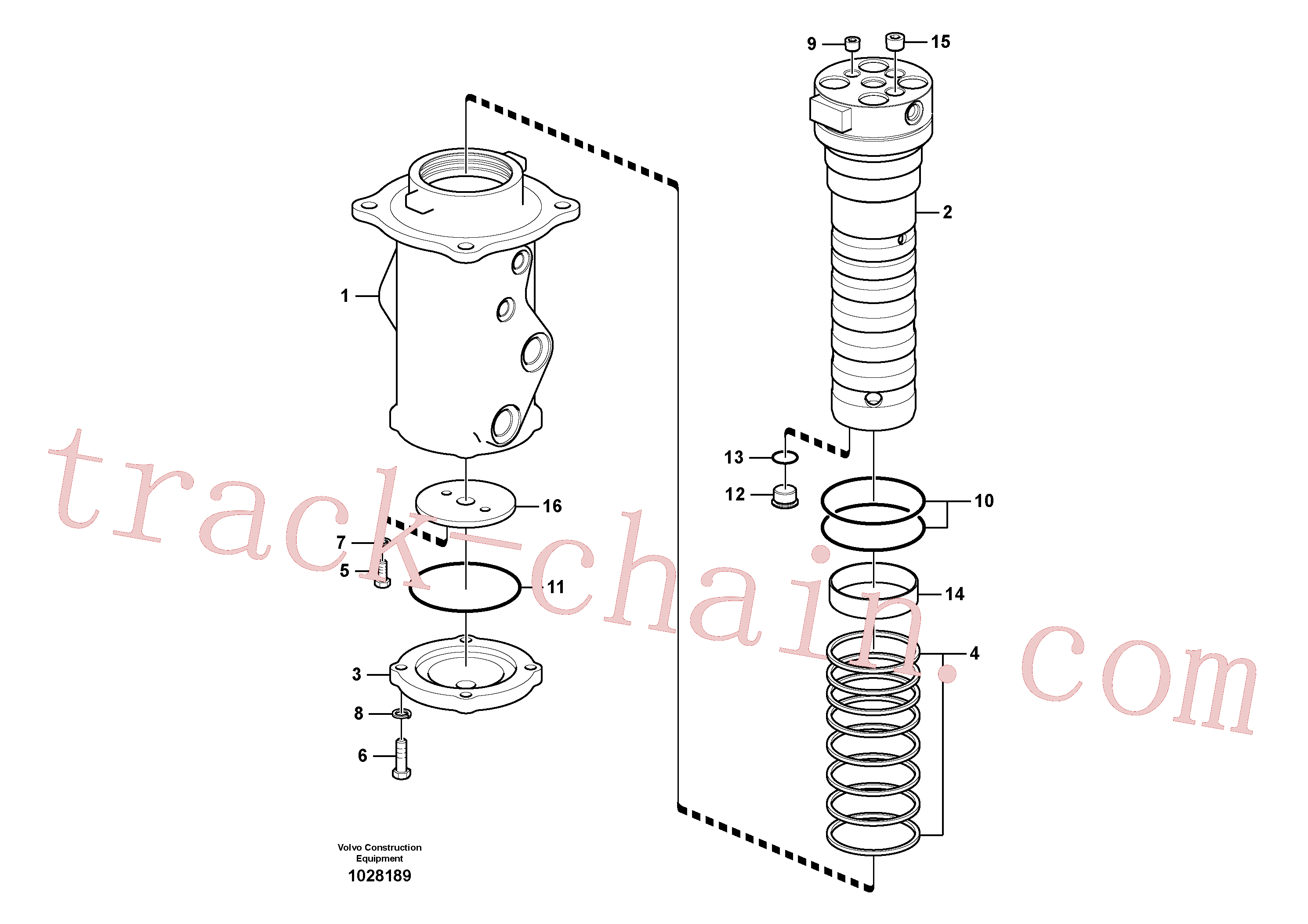 VOE14557145 for Volvo Turning joint(1028189 assembly)