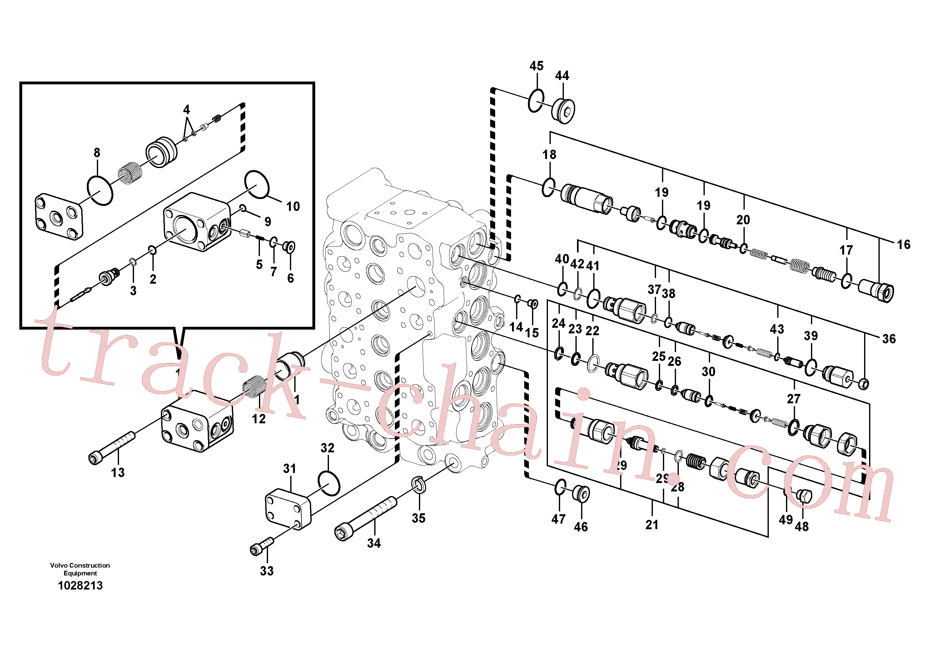 VOE14521480 for Volvo Main control valve(1028213 assembly)