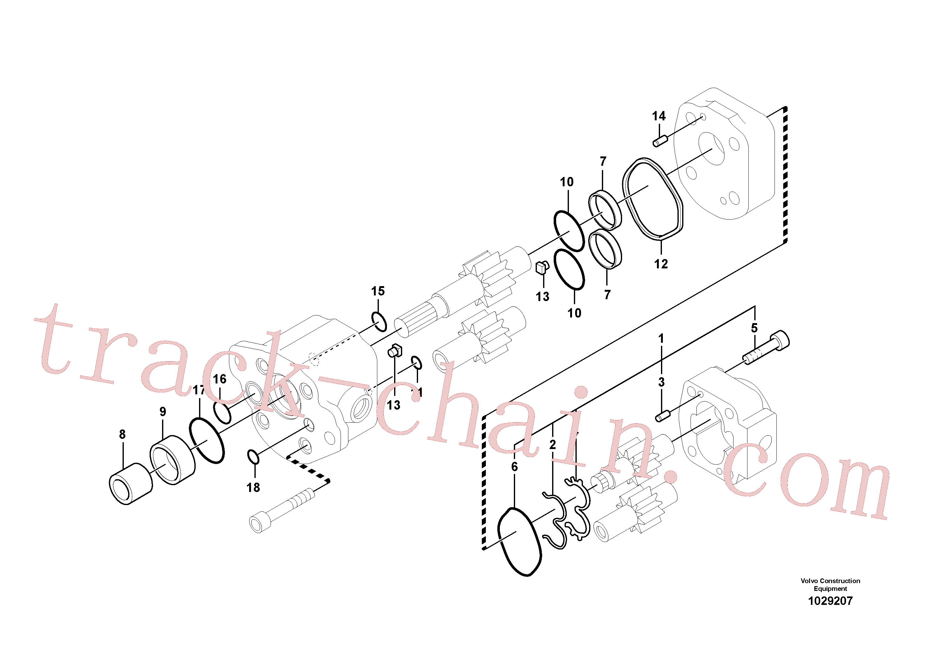 VOE14505486 for Volvo Hydraulic gear pump(1029207 assembly)