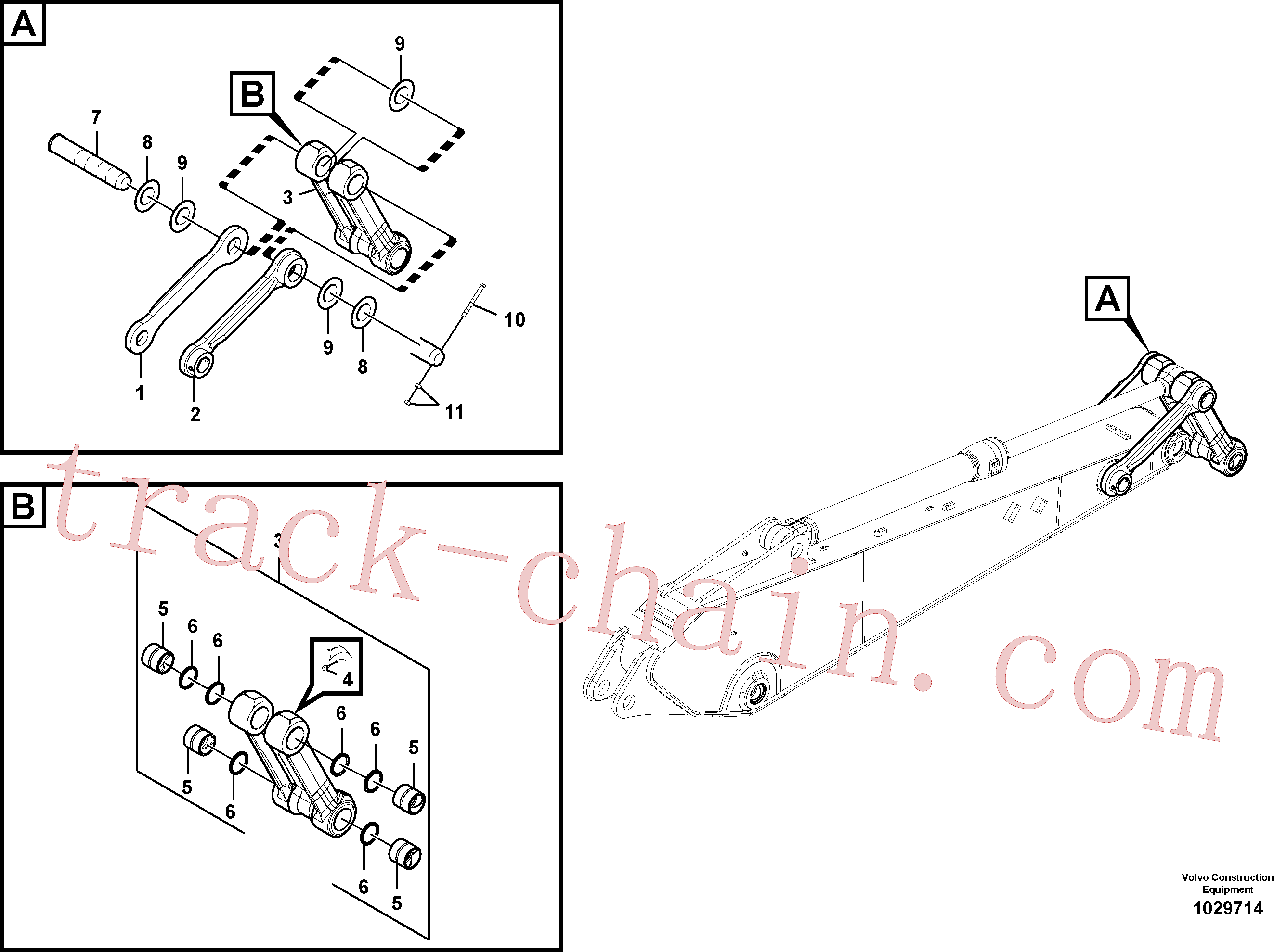 VOE14543216 for Volvo Links to connecting rod(1029714 assembly)