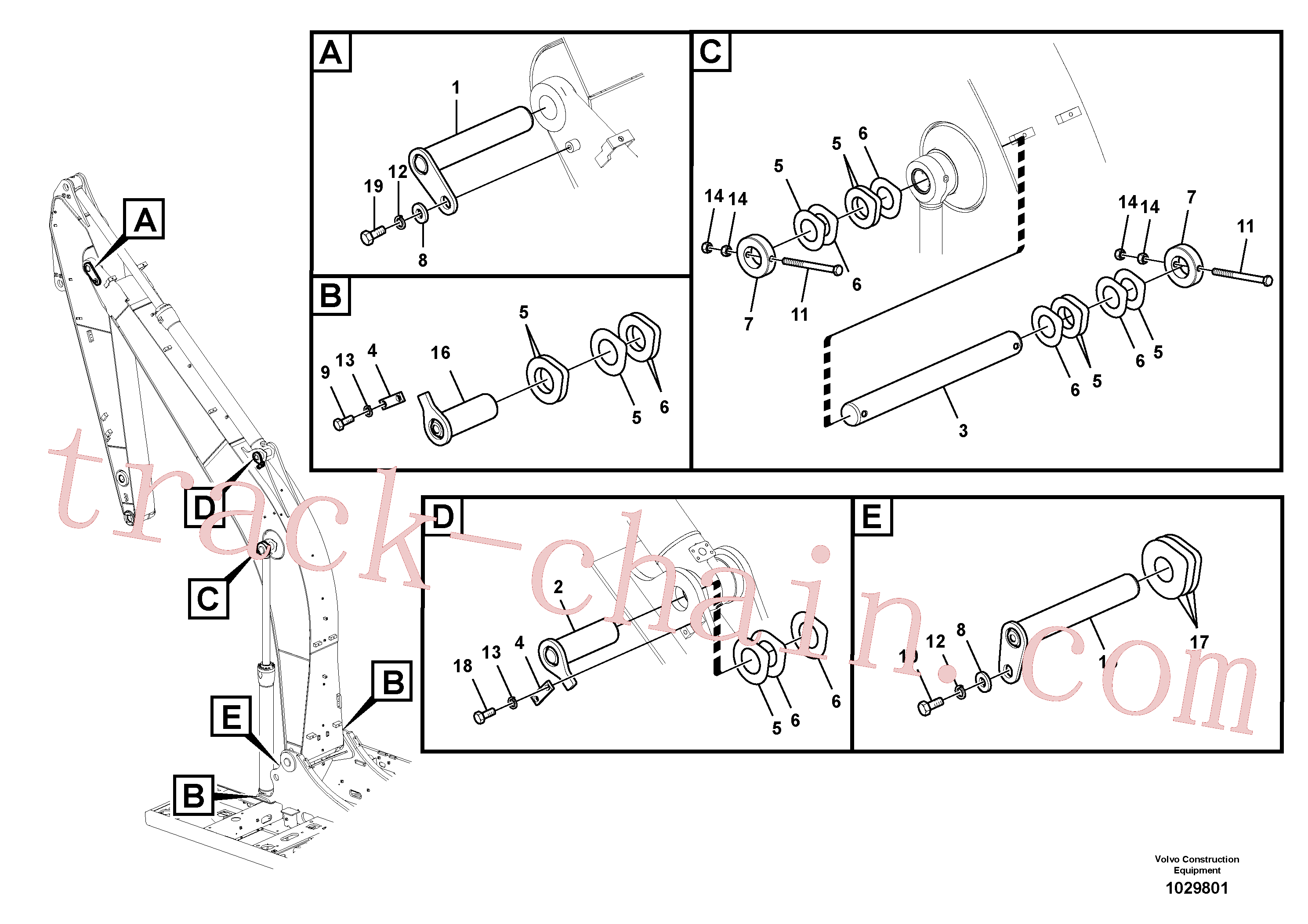 VOE14512495 for Volvo Links to boom(1029801 assembly)