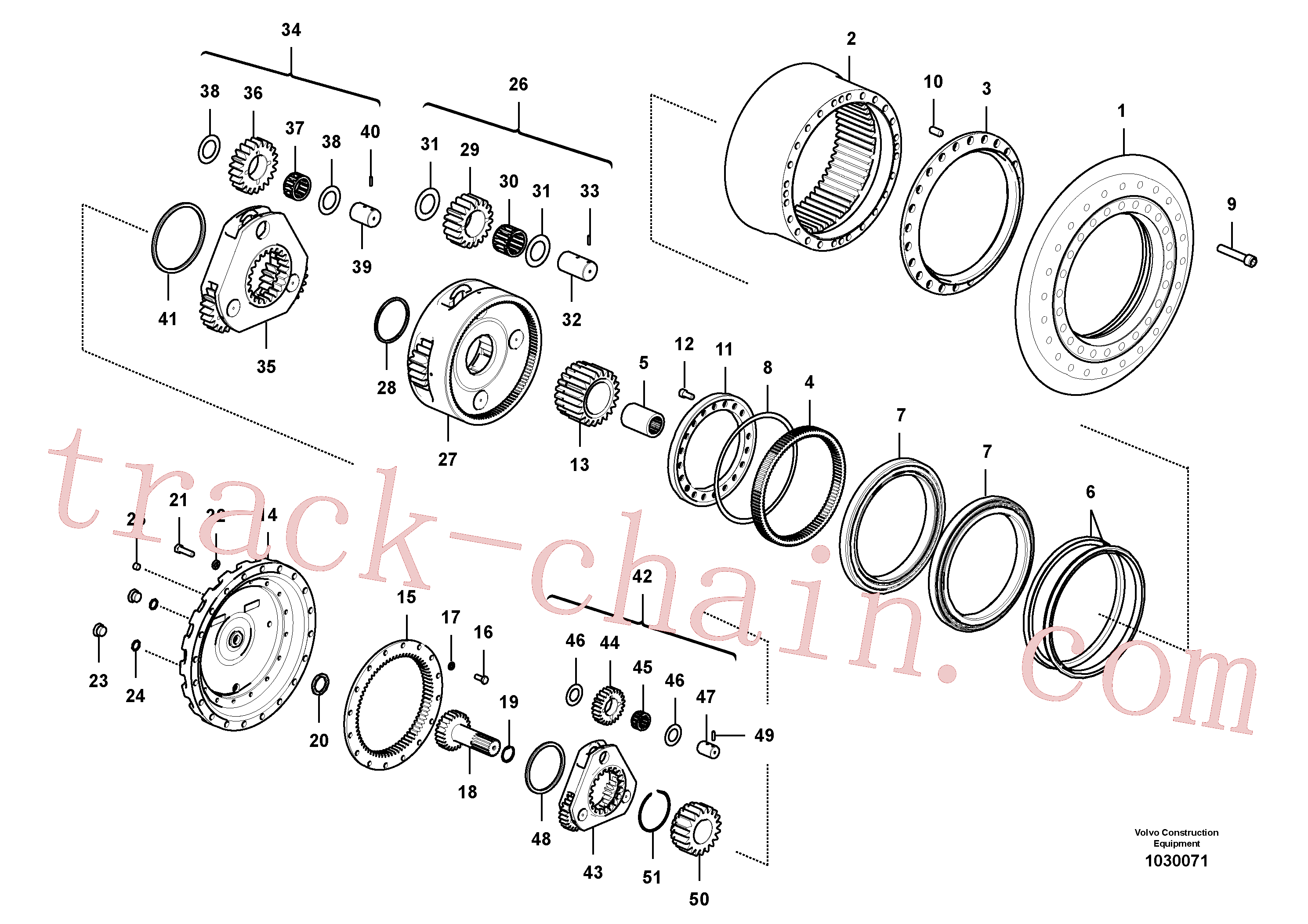 China Made VOE14608119 Needle bearing parts for Volvo Excavator