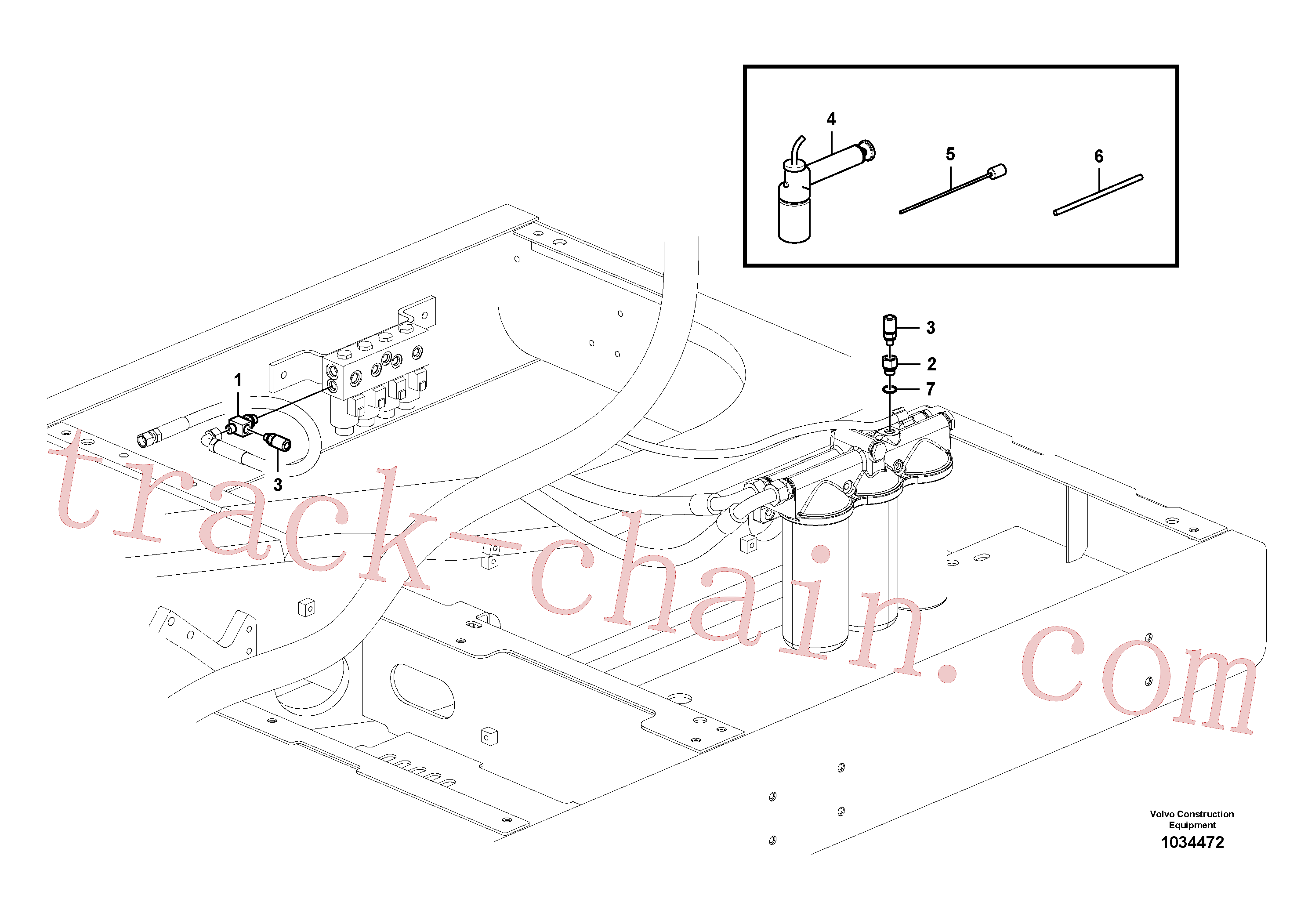 VOE14563357 for Volvo Servo system, pressure check connection(1034472 assembly)