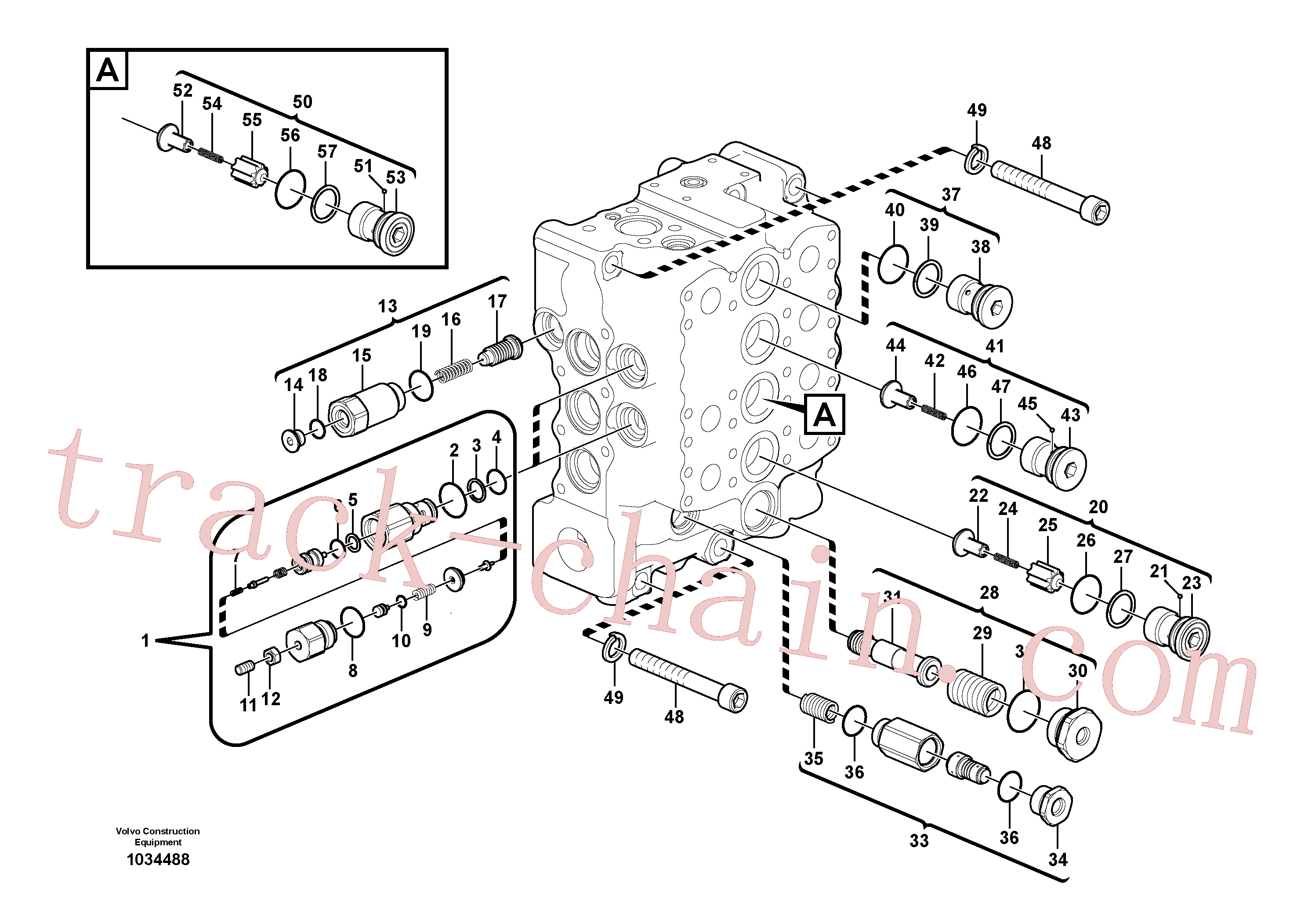 SA7270-11040 for Volvo Main control valve(1034488 assembly)