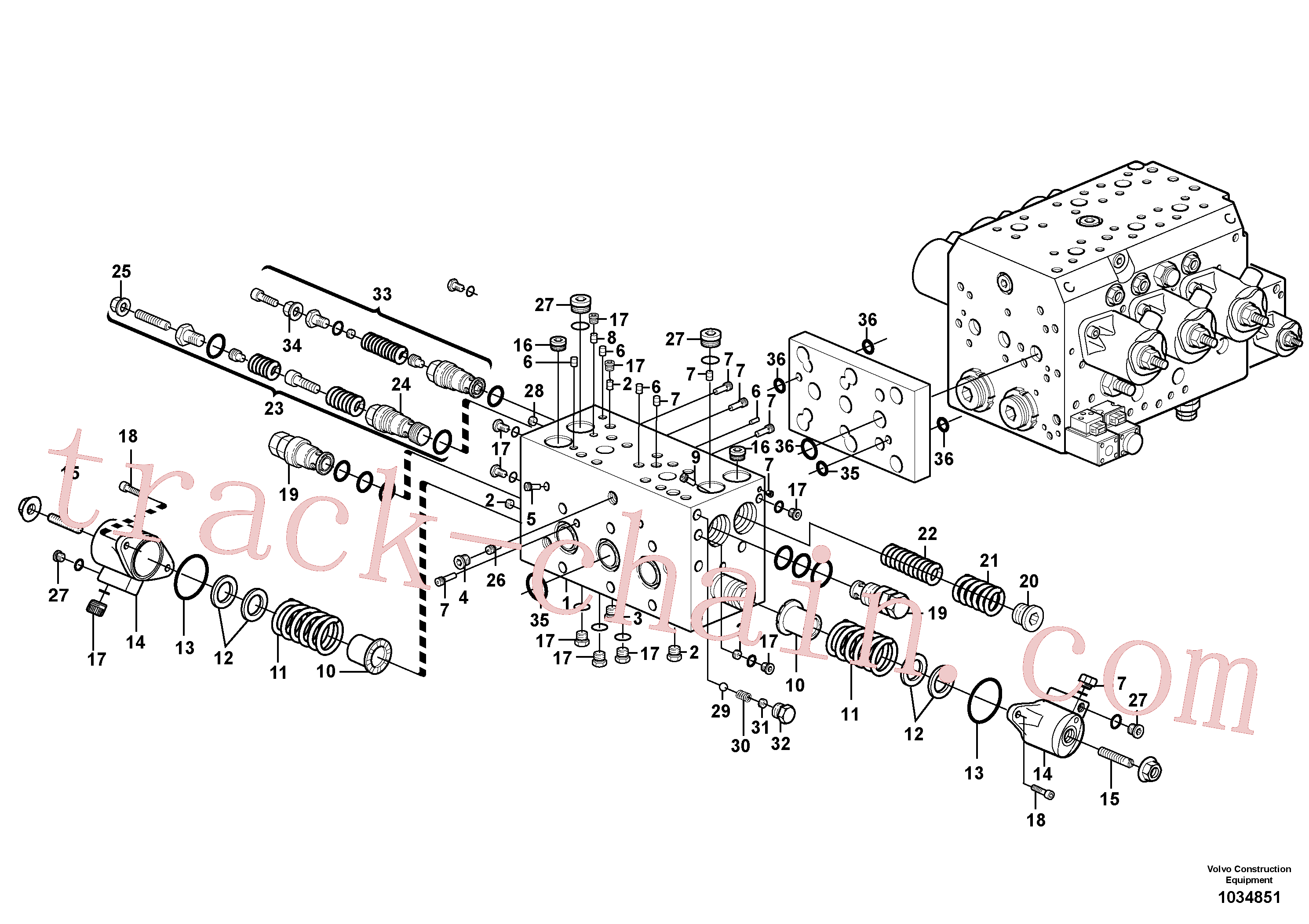 VOE14729901 for Volvo Valve(1034851 assembly)