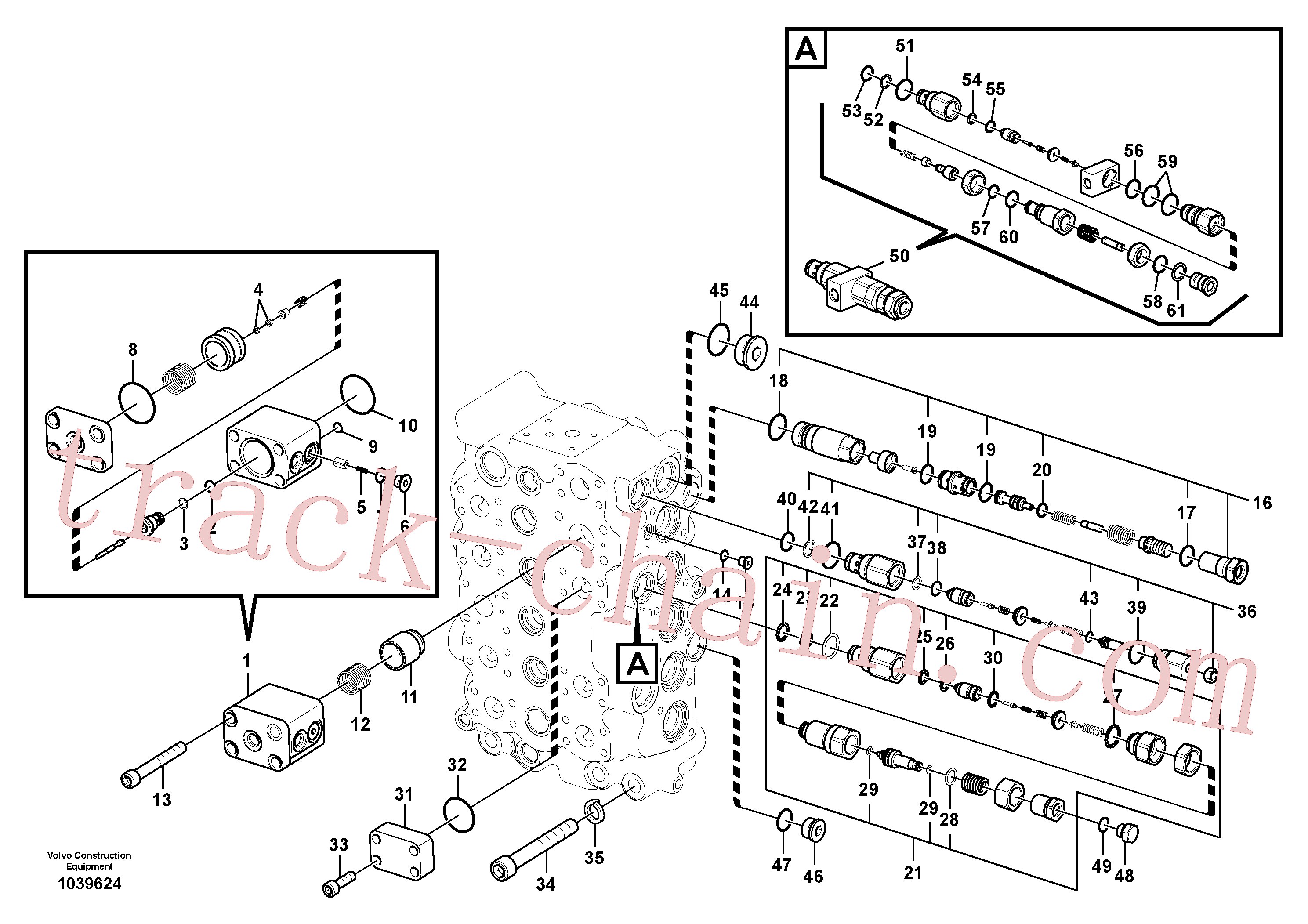 VOE14521480 for Volvo Main control valve(1039624 assembly)