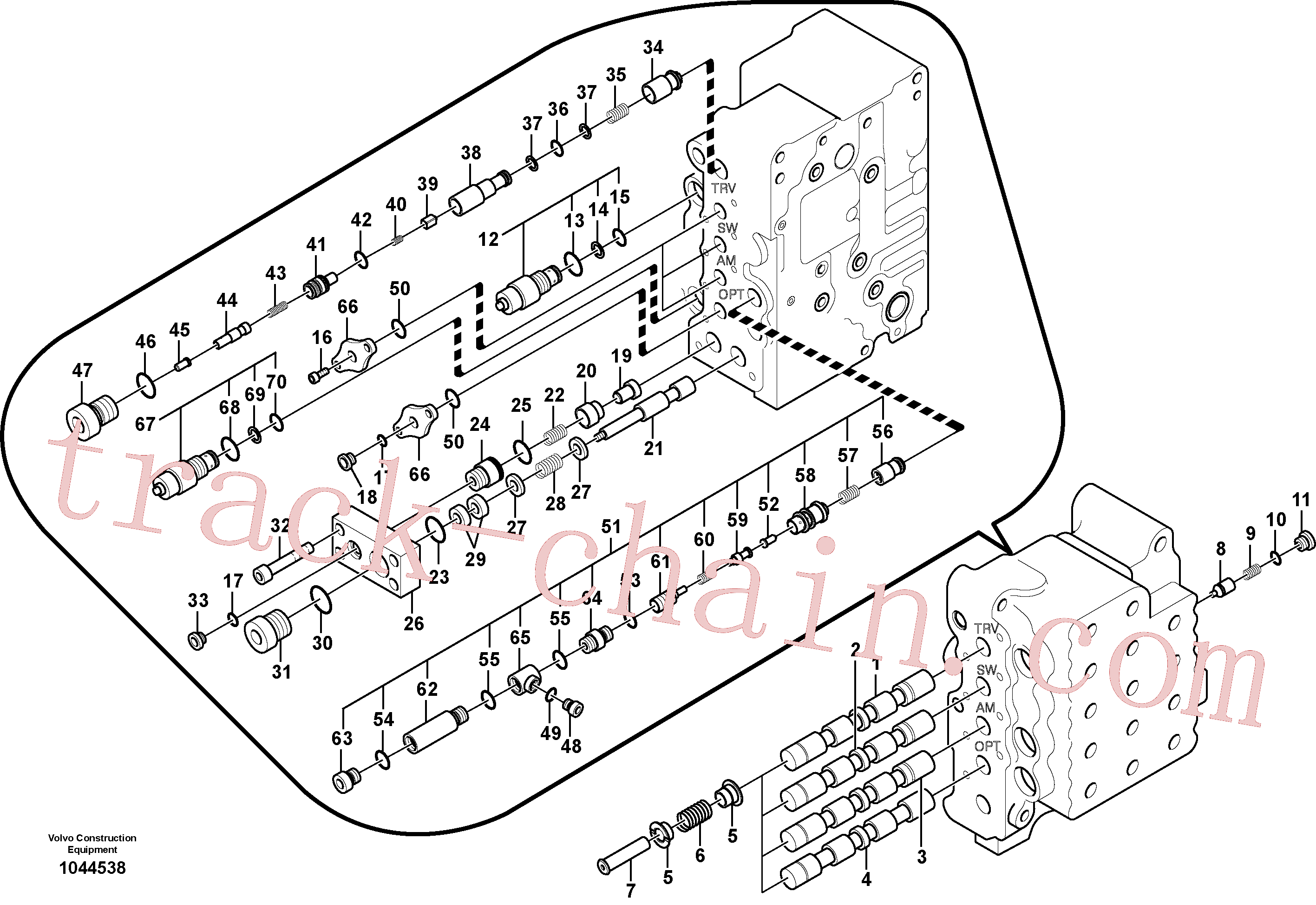 SA8230-10810 Control plunger for Volvo Excavator spare