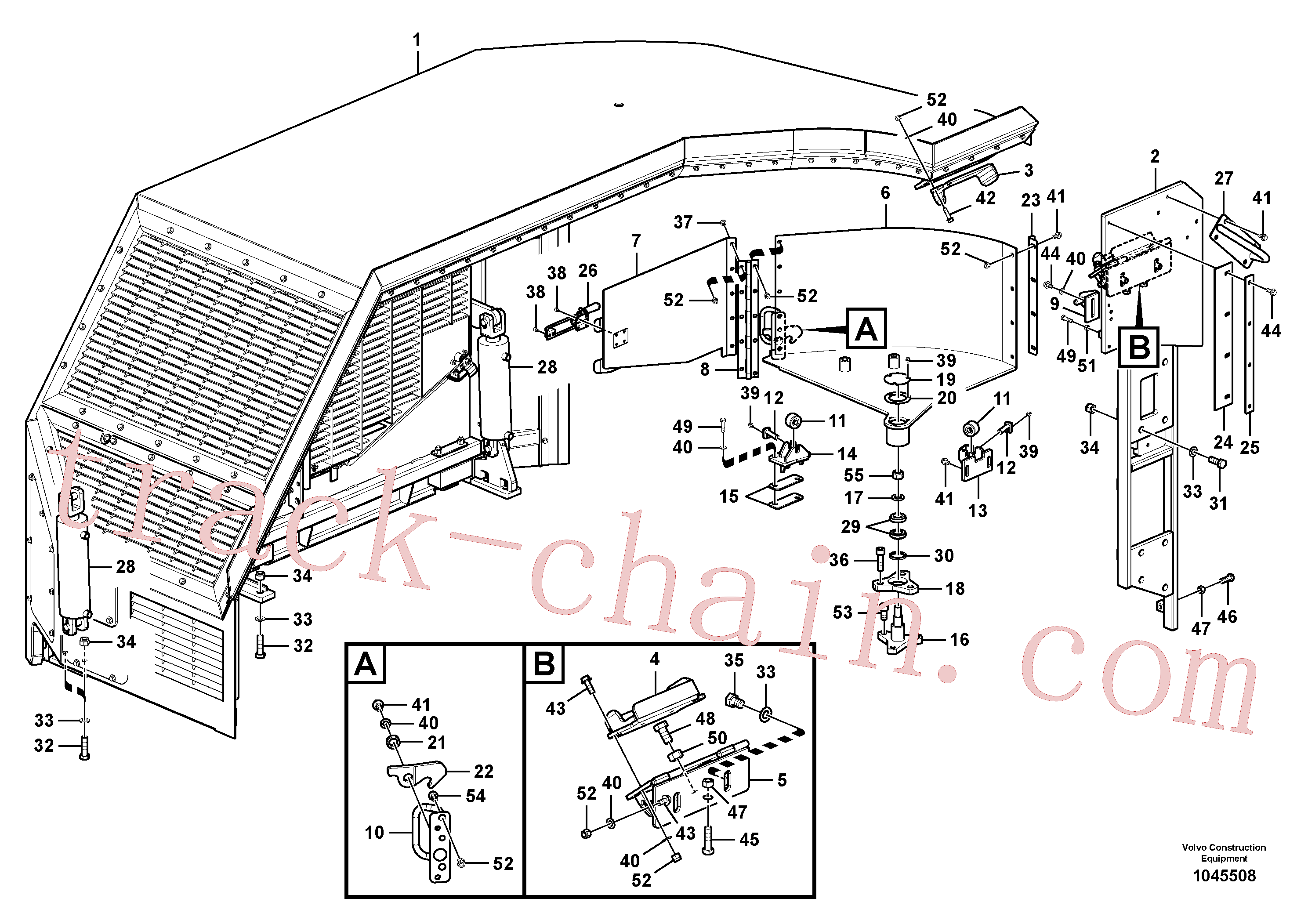 VOE992054 for Volvo Gullwing tilting device(1045508 assembly)