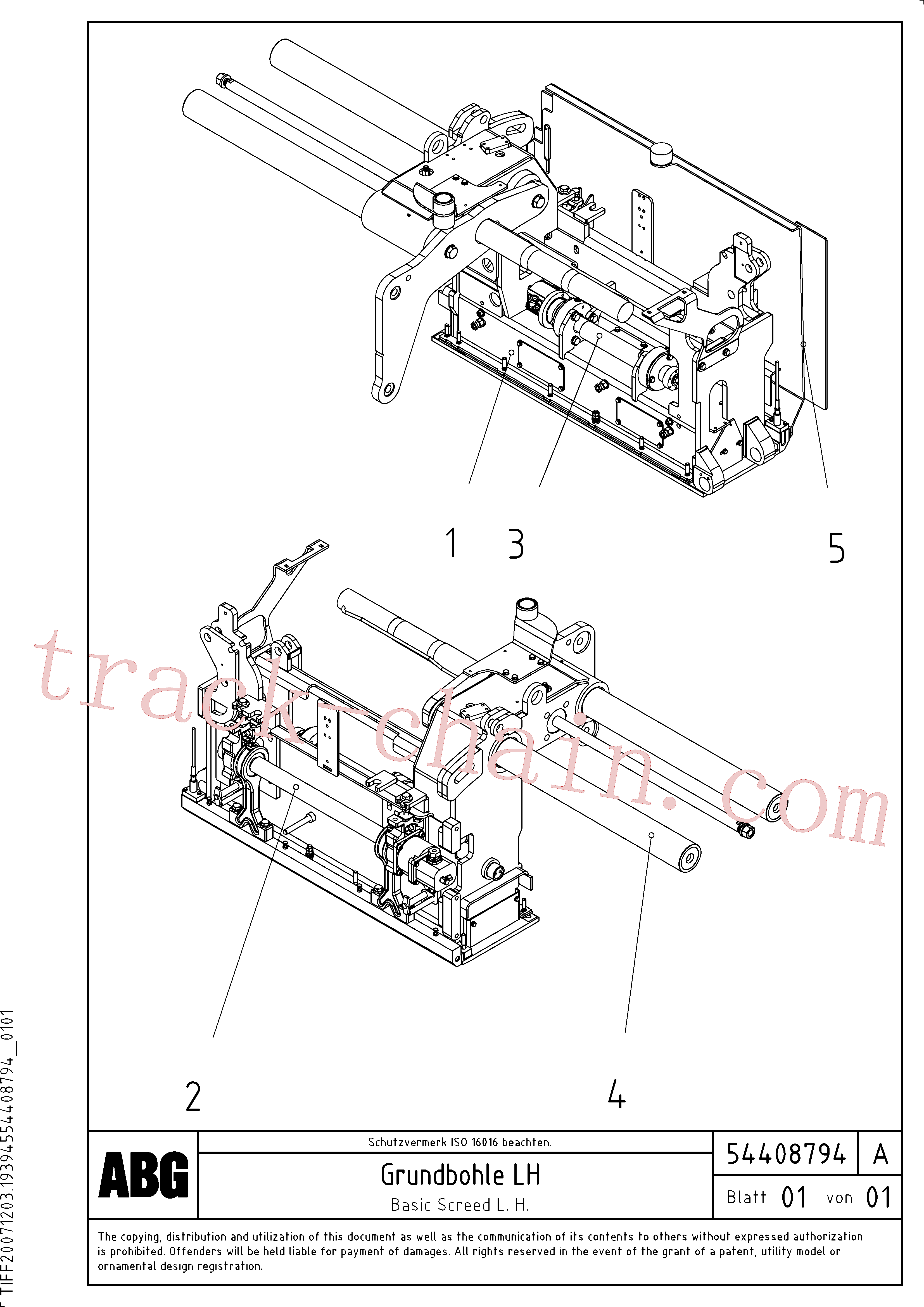 RM56294101 for Volvo Basic screed(1046556 assembly)