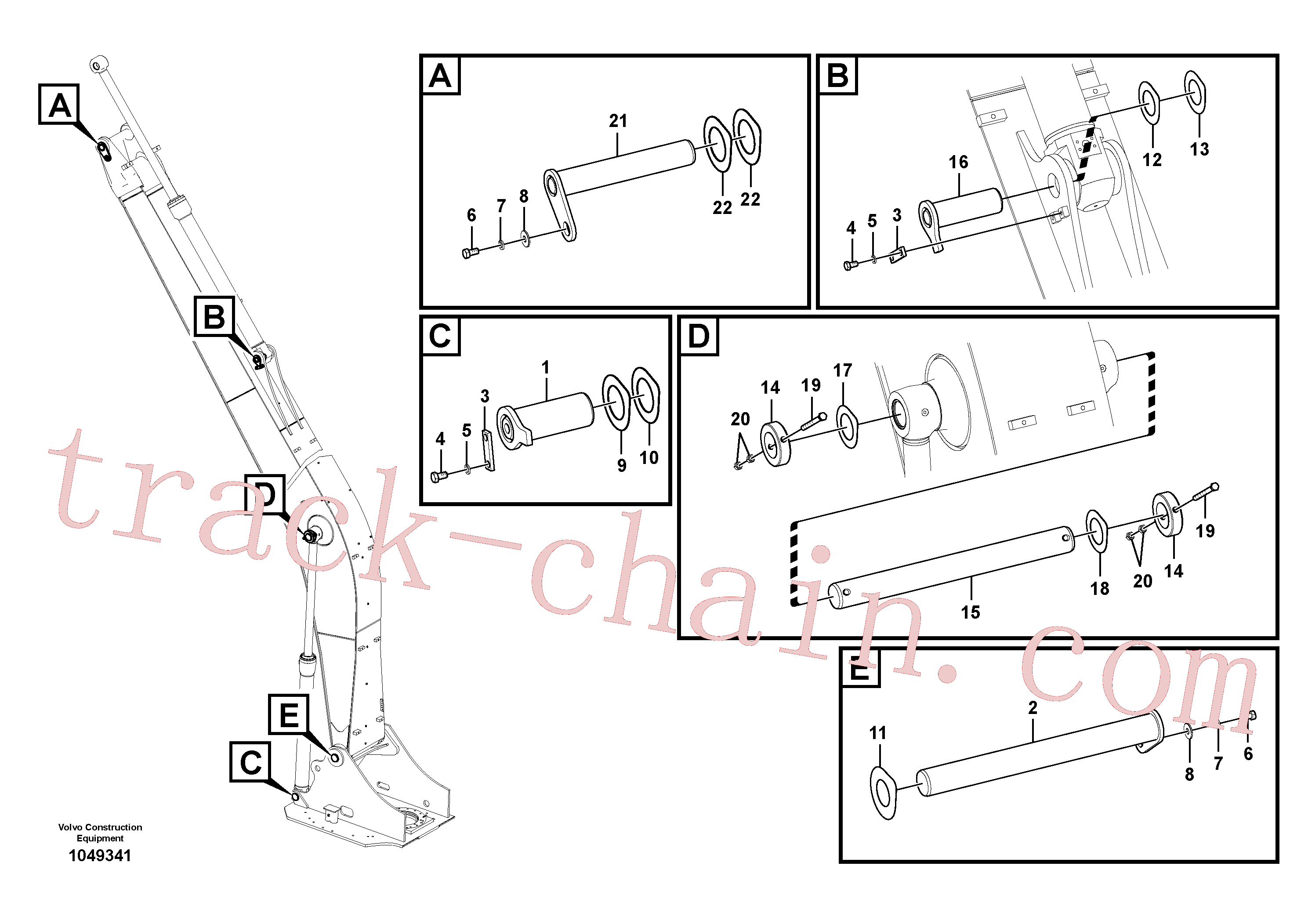 VOE14516745 for Volvo Links to boom, long reach(1049341 assembly)